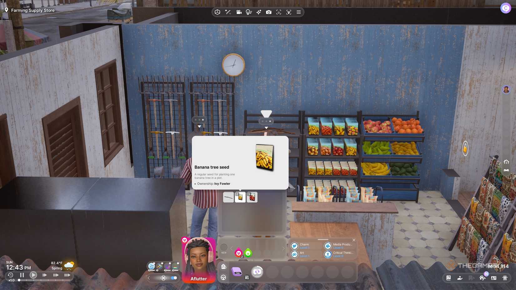 inZOI Purchasing seeds at the farming supply store.