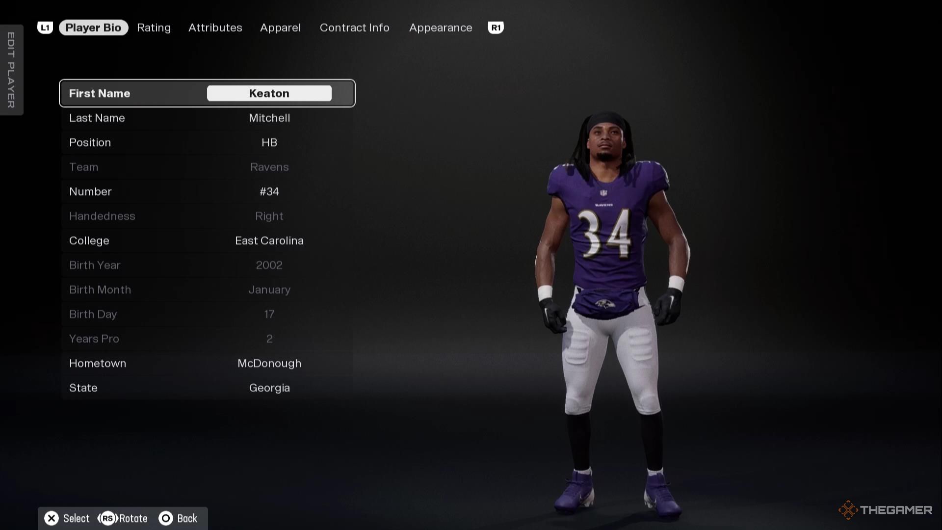 Keaton Mitchell in Madden NFL 26.