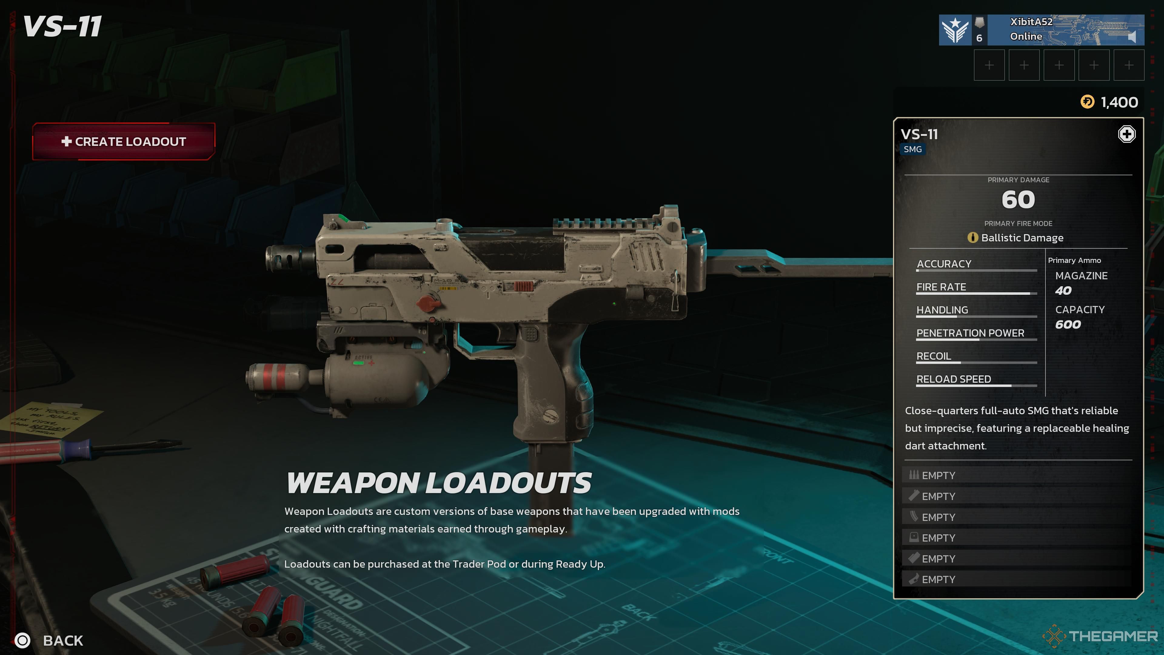 The VS-11's stats in the armory menu in Killing Floor 3.