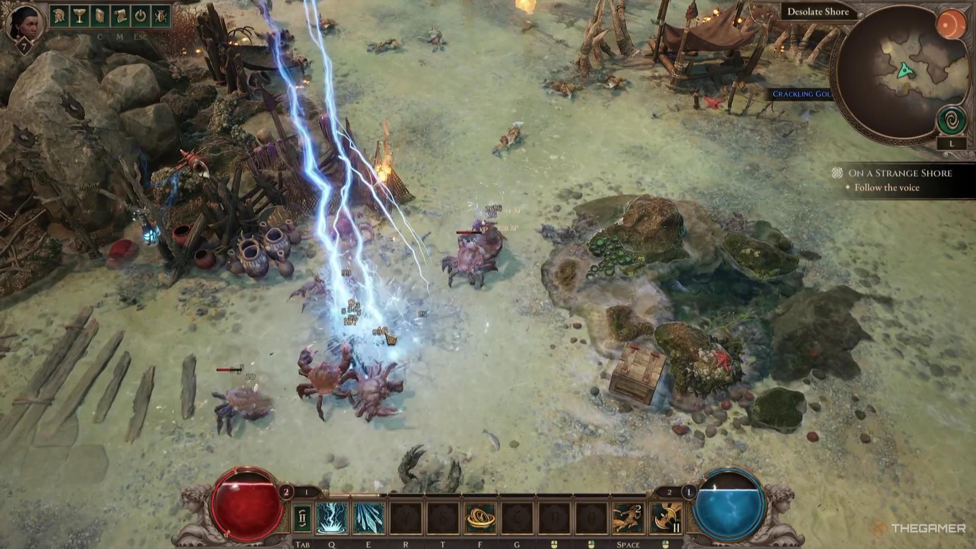 Lightning cracks out of the sky in Titan Quest 2.