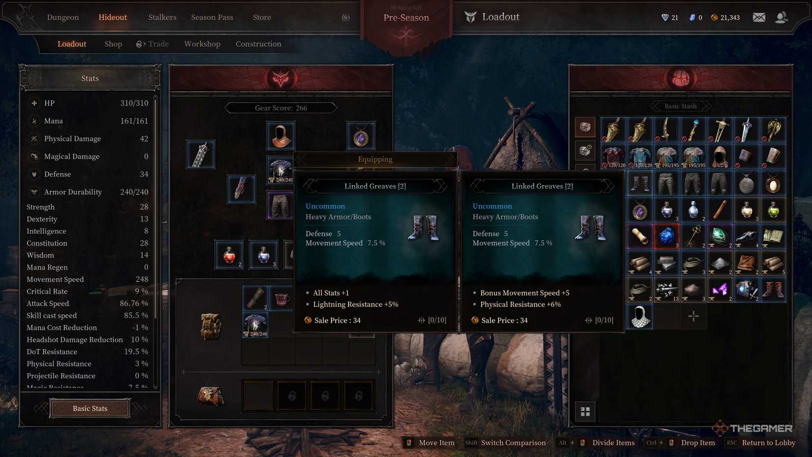 Linked Greaves heavy boots for Baran in uncommon quality.