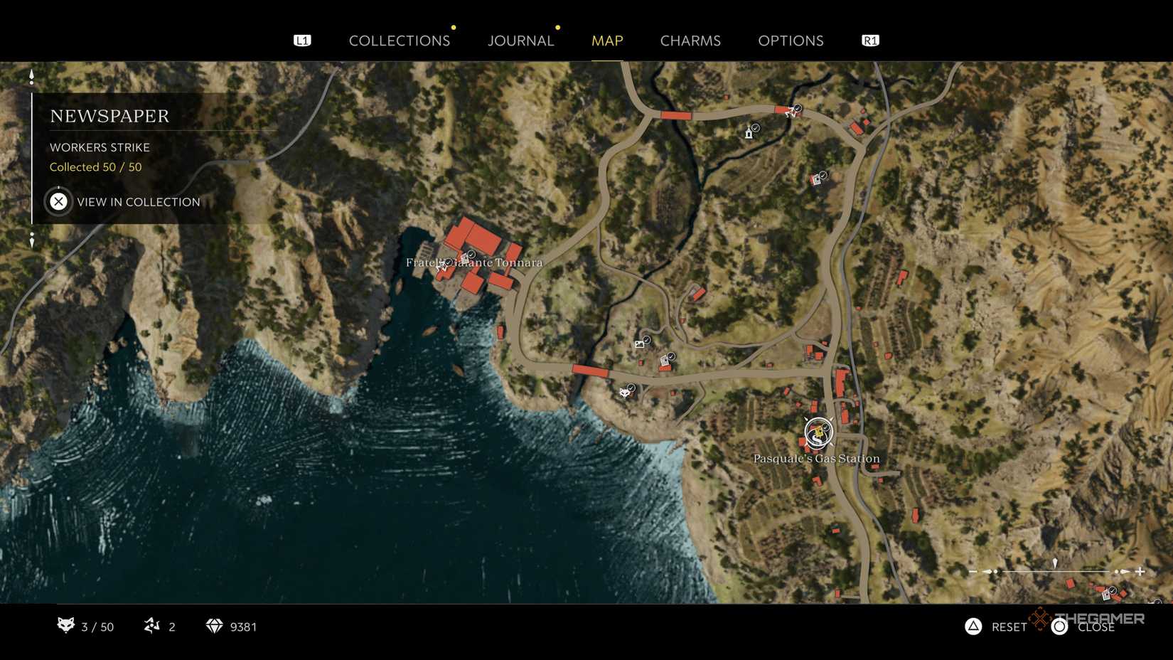 the workers strike newspaper is highlighted on the map in mafia: the old country.