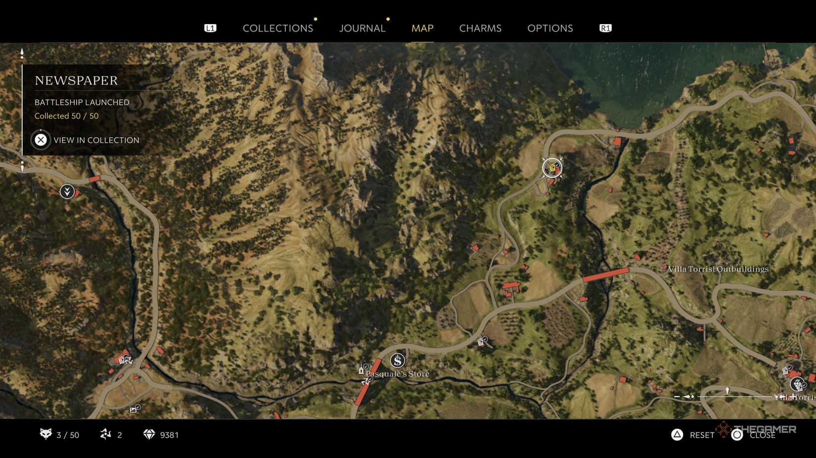 the battleship launched newspaper is highlighted on the map in mafia: the old country.
