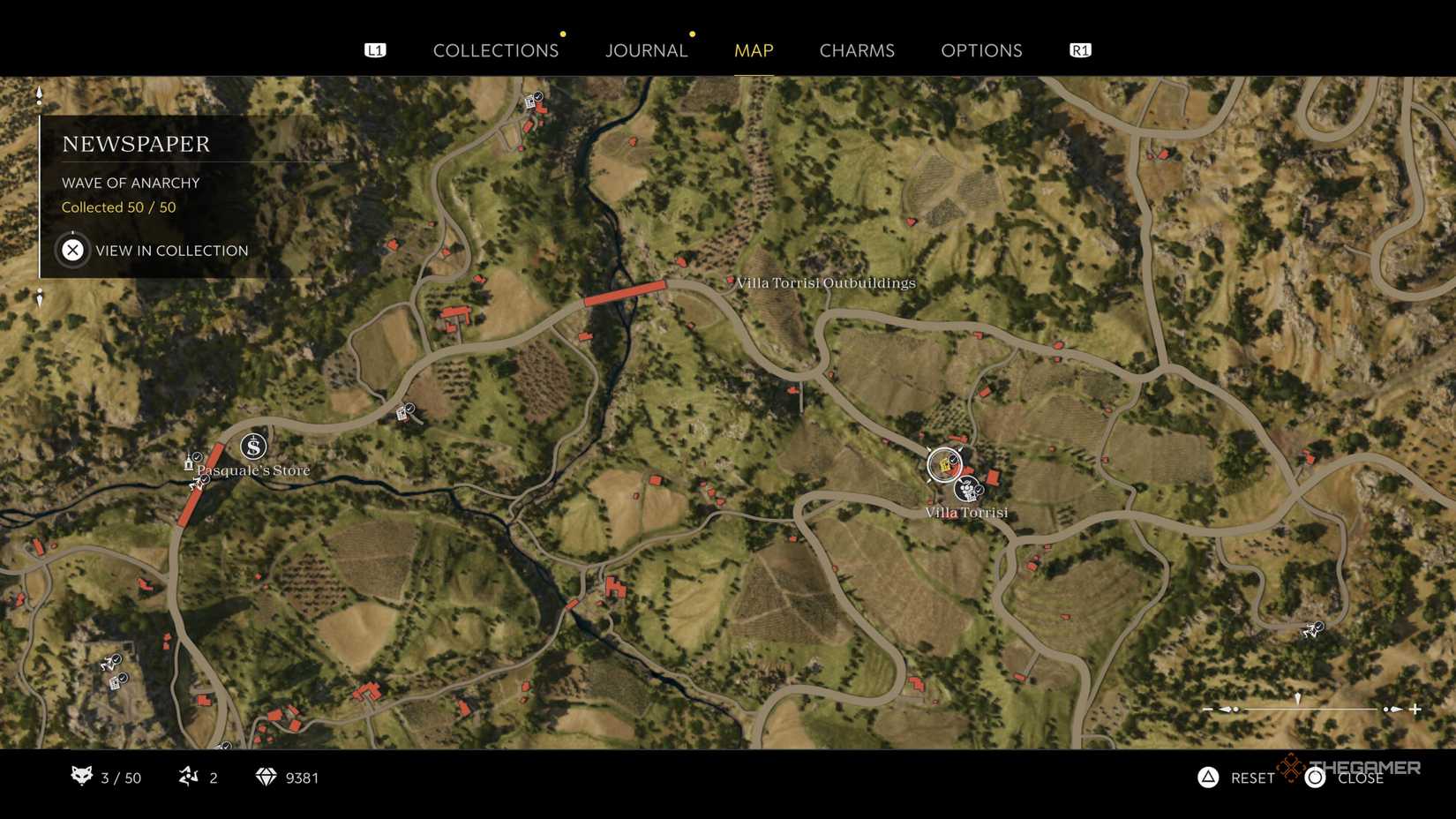 the wave of anarchy newspaper is highlighted on the map in mafia: the old country.
