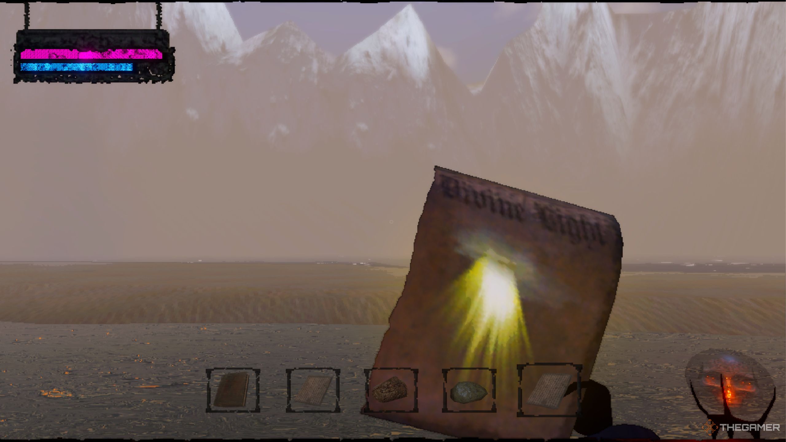 Mage Arena using the divine light spell.