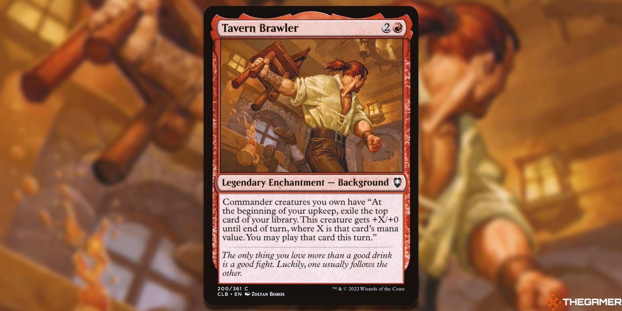 The Tavern Brawler card, from Magic: The Gathering's Commander Legends: Battle for Baldur's Gate set.