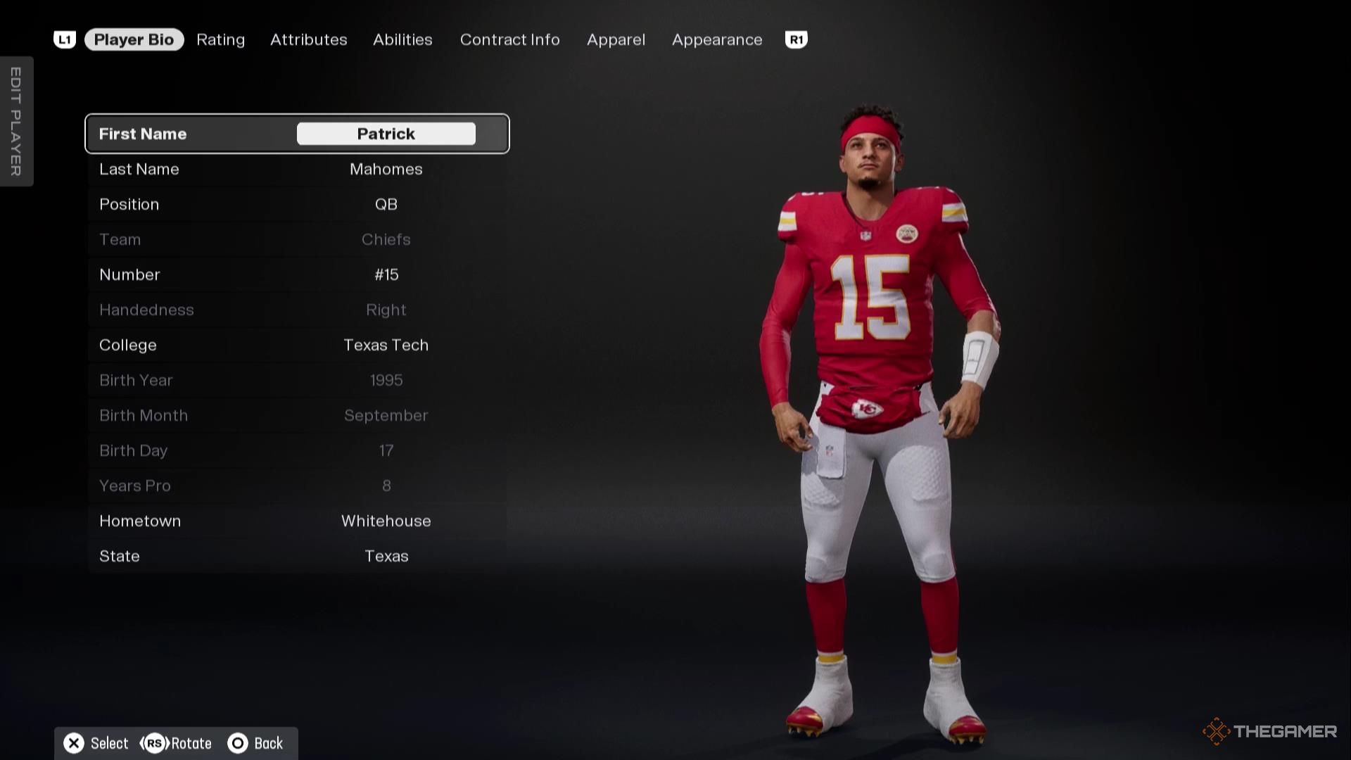 Patrick Mahomes in Madden NFL 26.