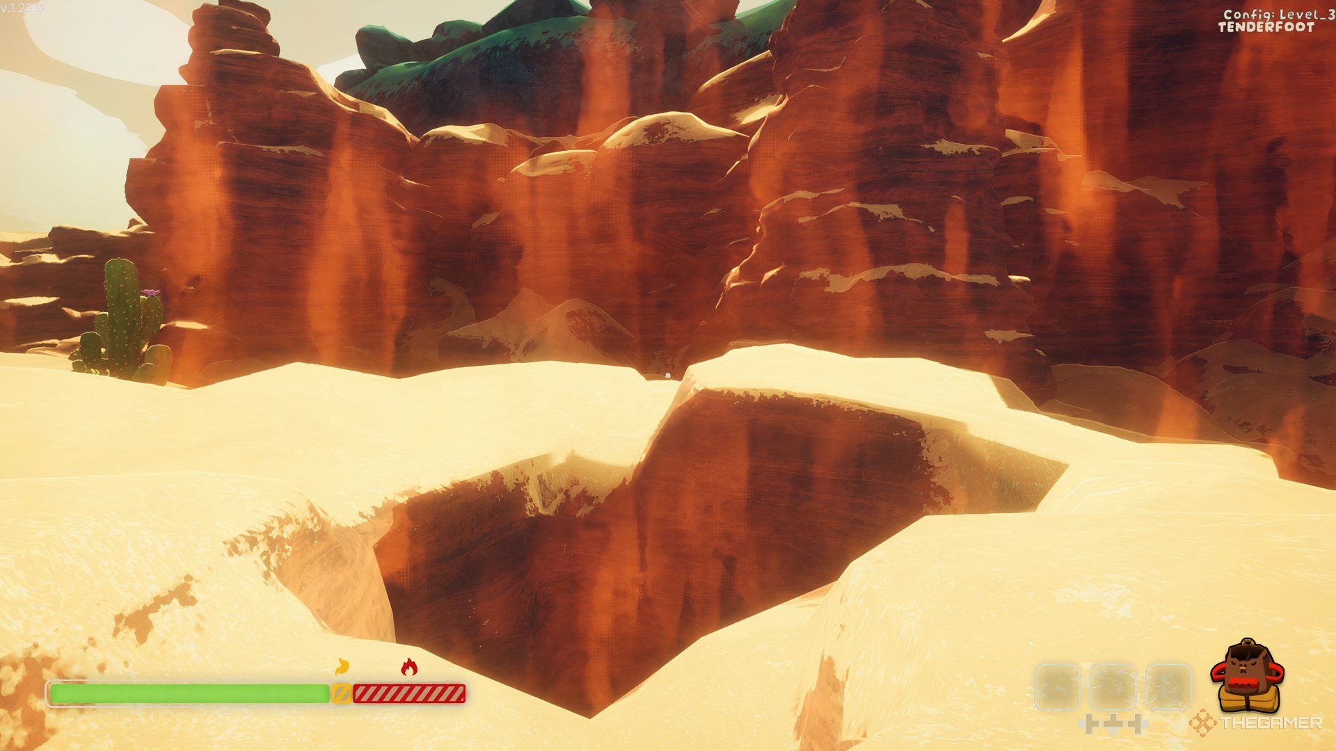 A cavern in the Mesa biome to access the Tomb.