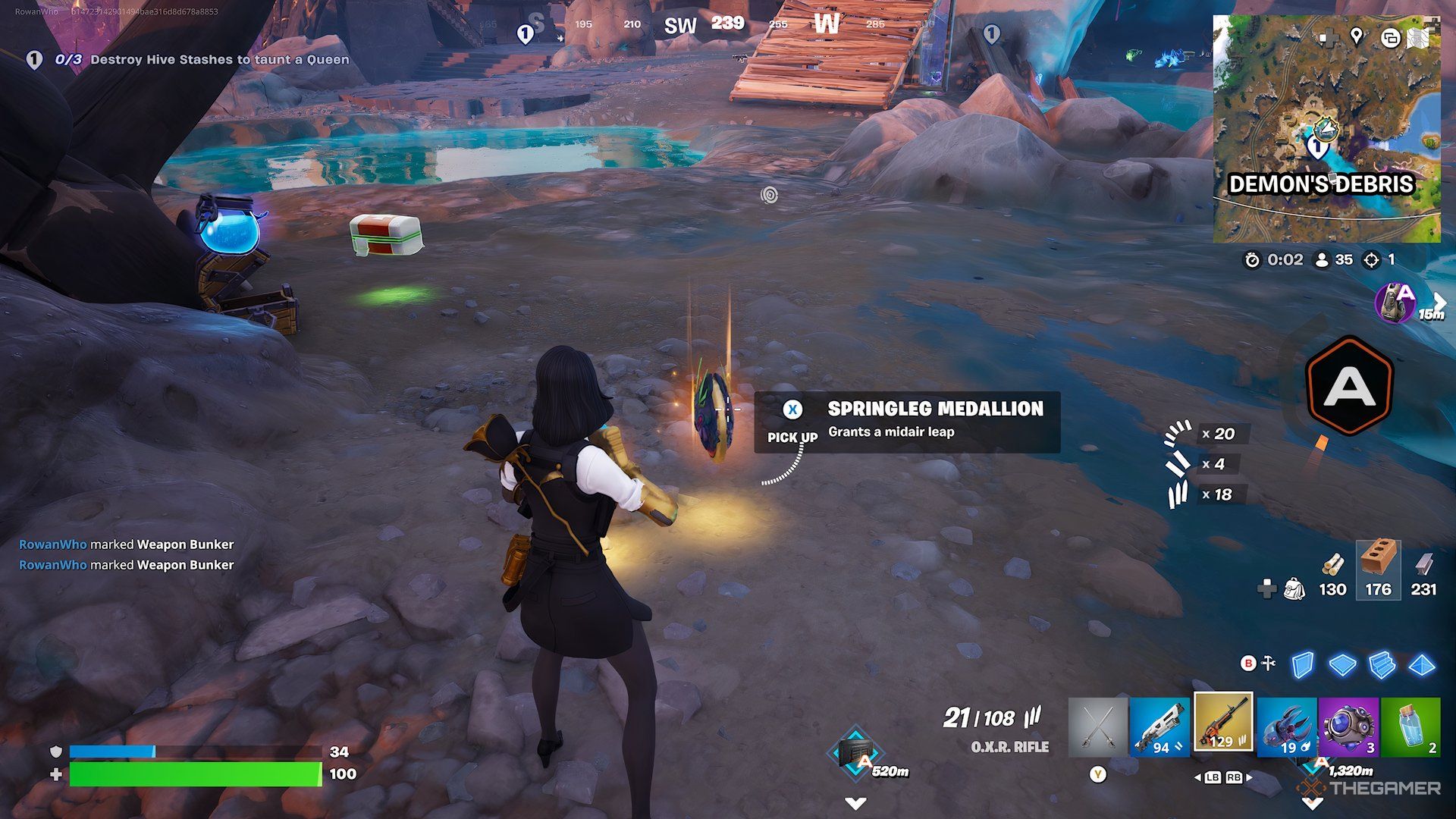 Queen Bug Springleg Medallion Fortnite.