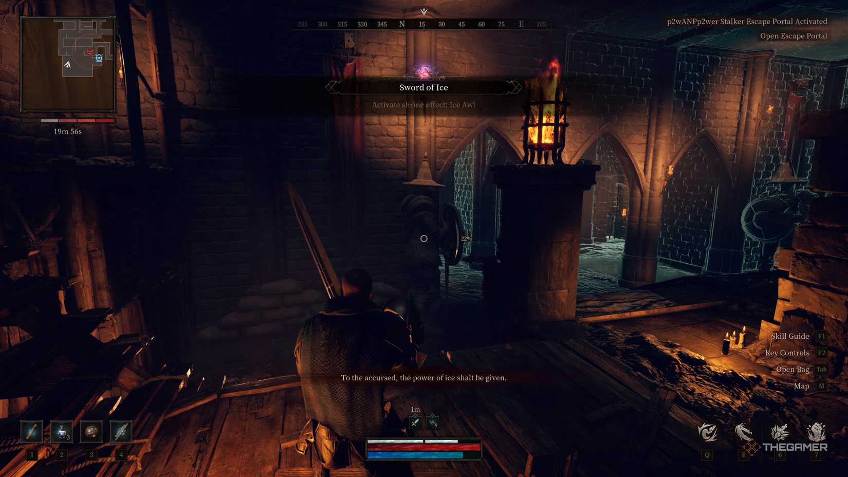 Random Witch's Curse, Curse of Ice, which does ice damage on hit to enemies.
