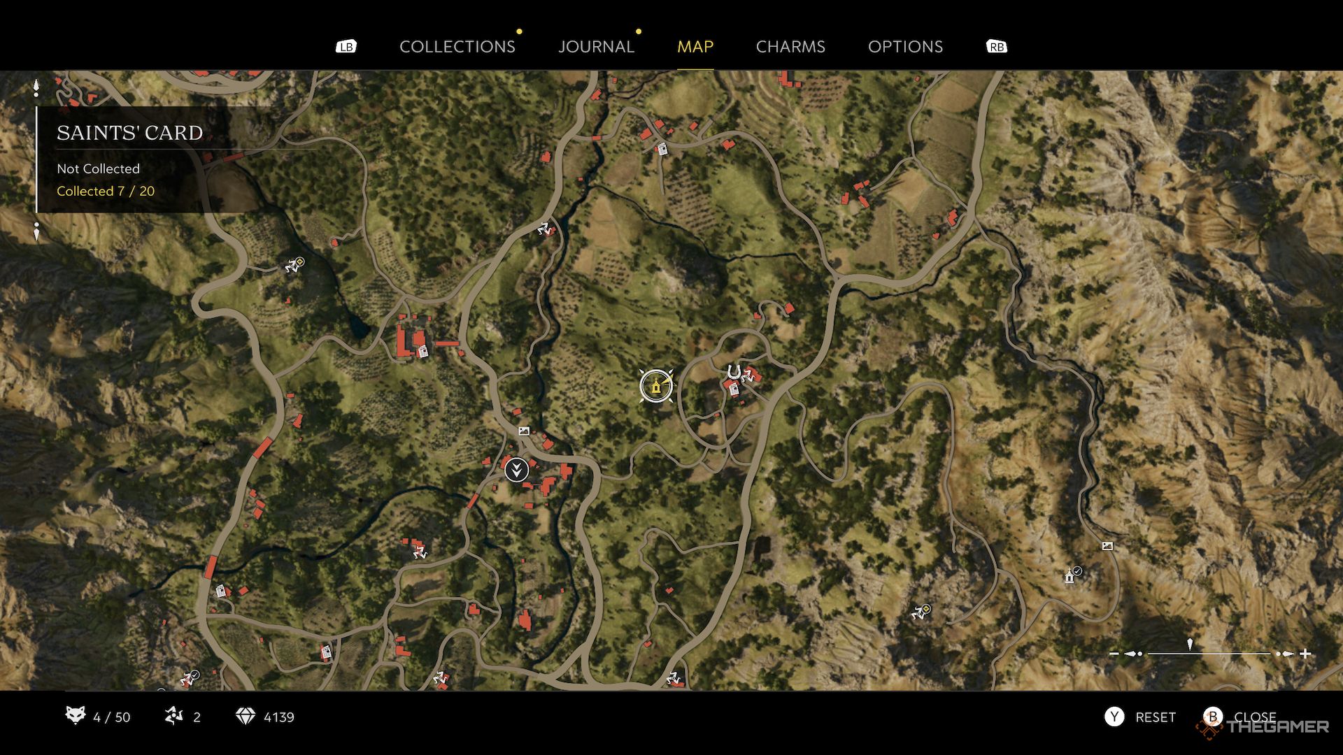 San Celeste saints card location on map in Mafia The Old Country.