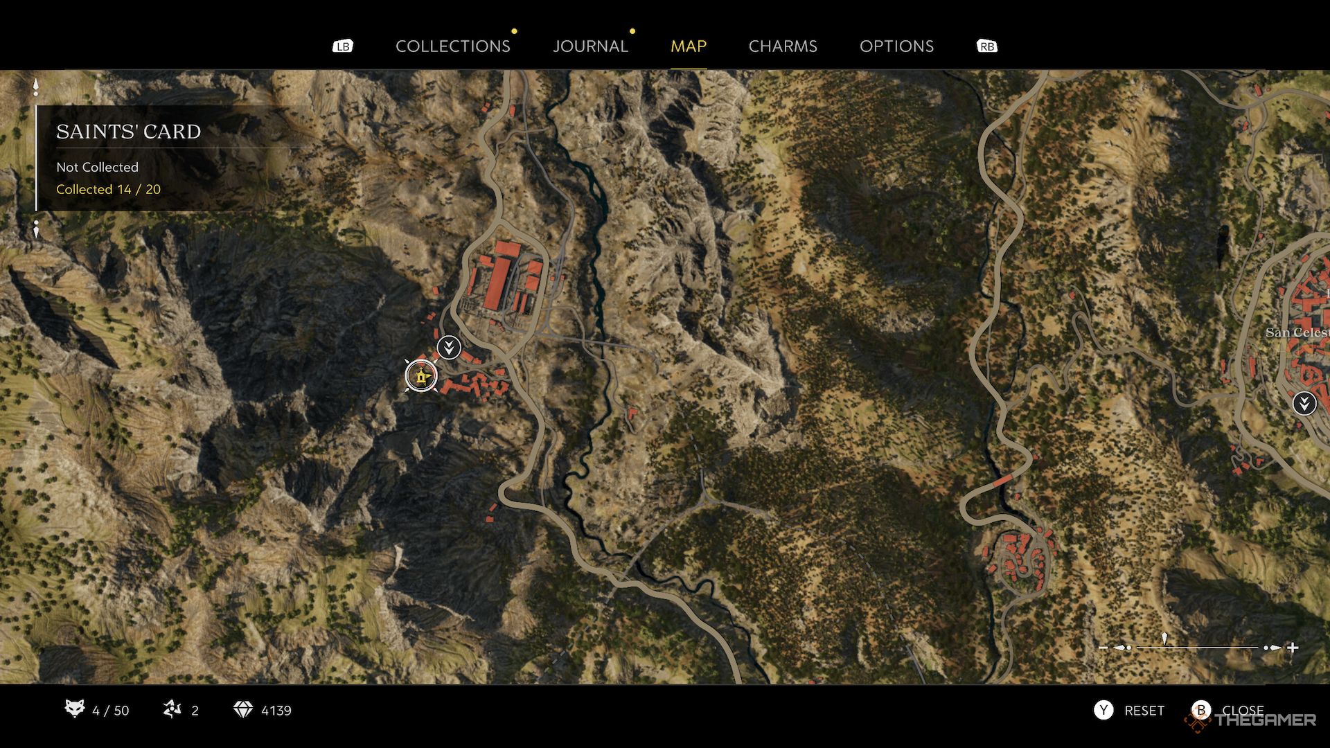 San Francesco d'Assisi saints card location on map in Mafia The Old Country.