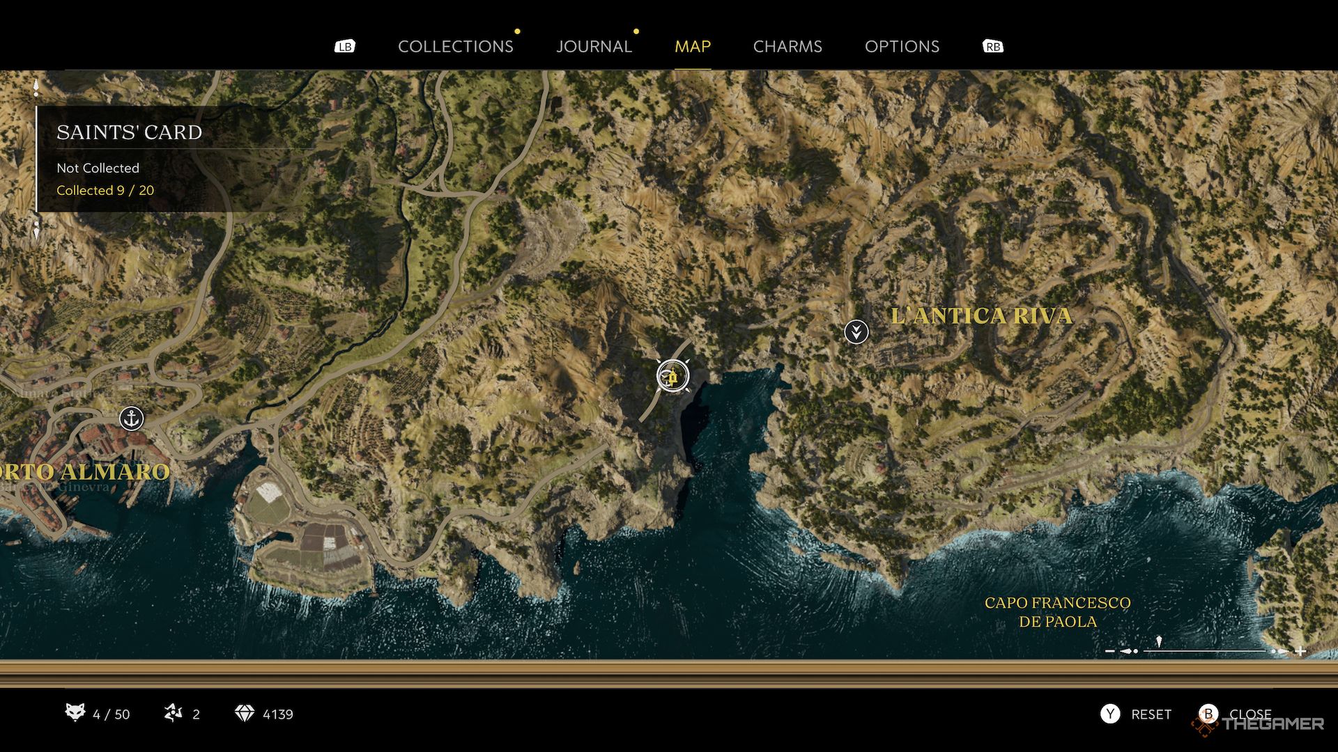 San Valentino Saints Card map location in Mafia The Old Country.