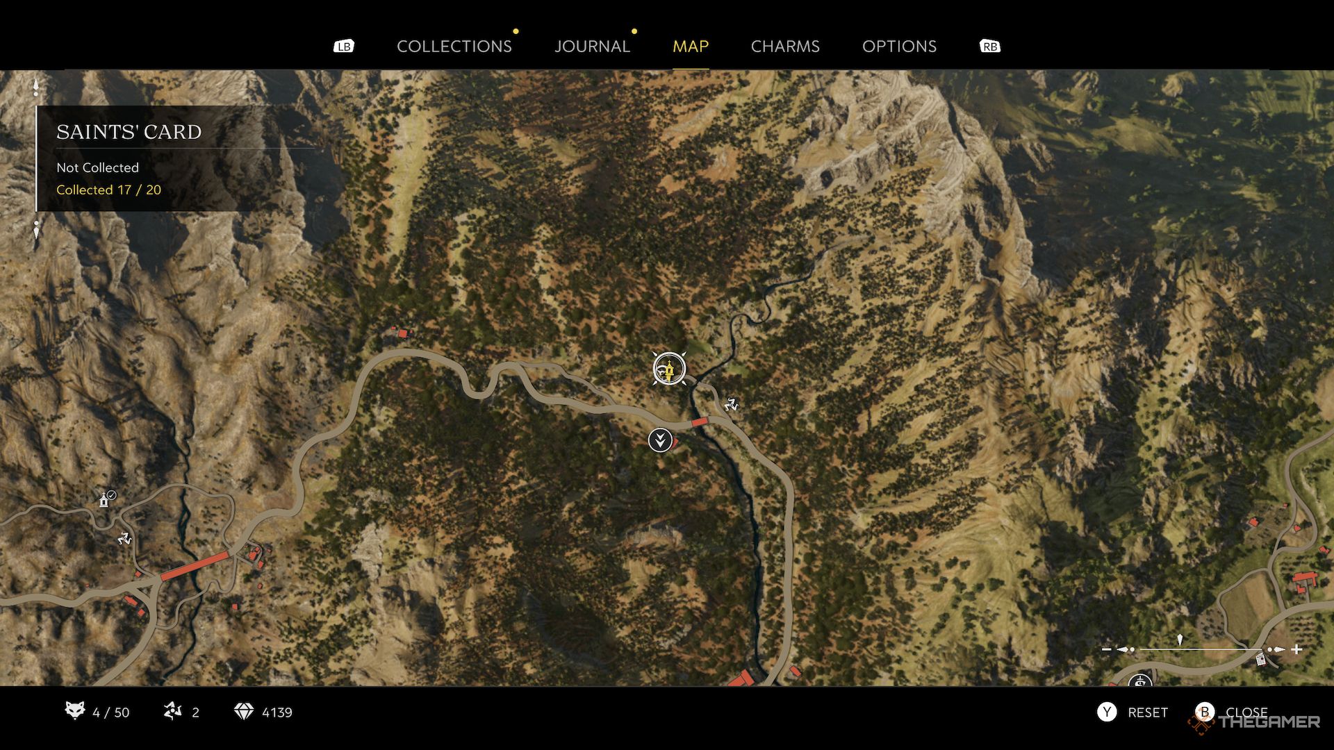 Sant'Eustachio saints card location on map in Mafia The Old Country.