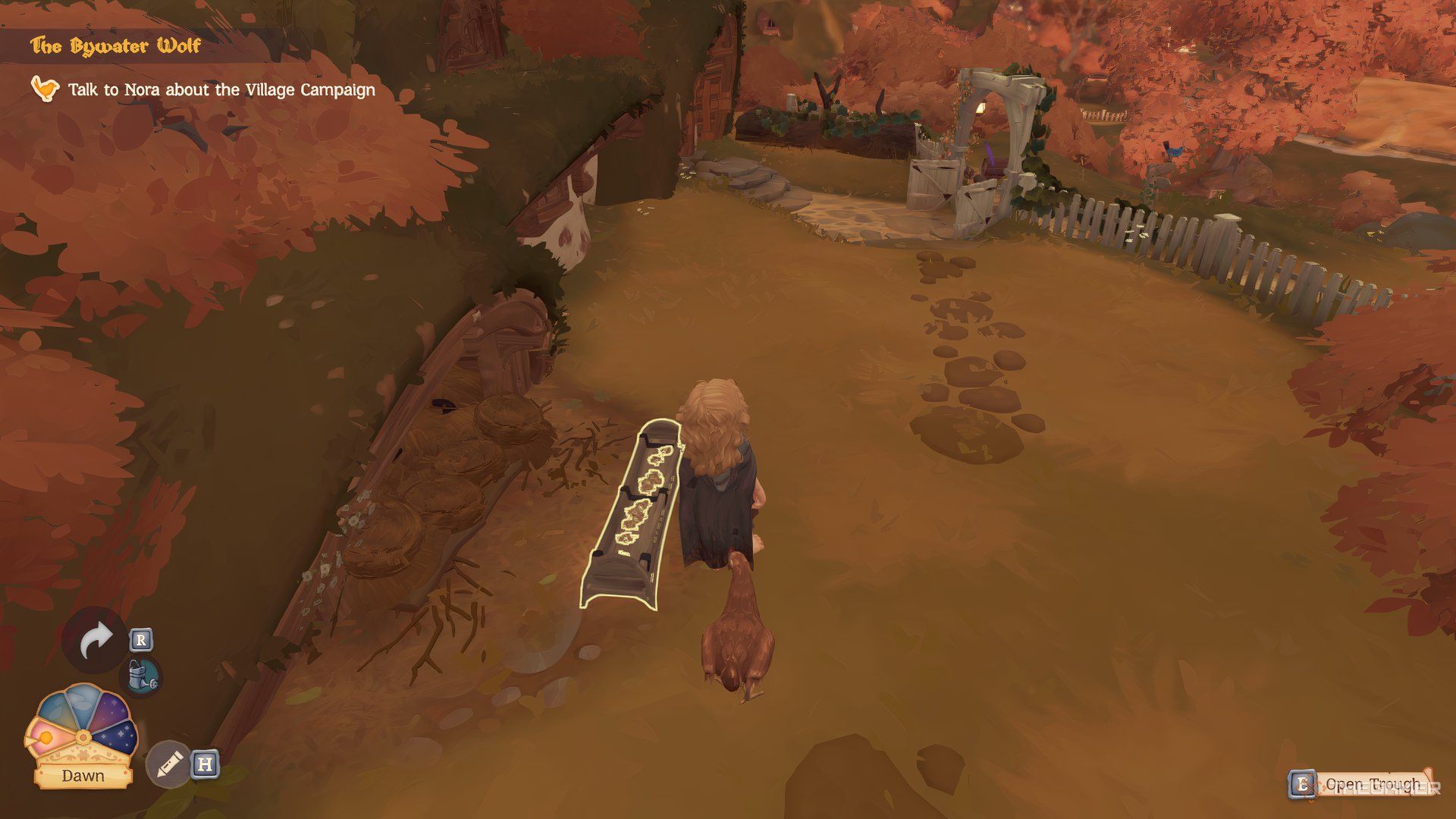 The feed trough is shown in Tales of the Shire.