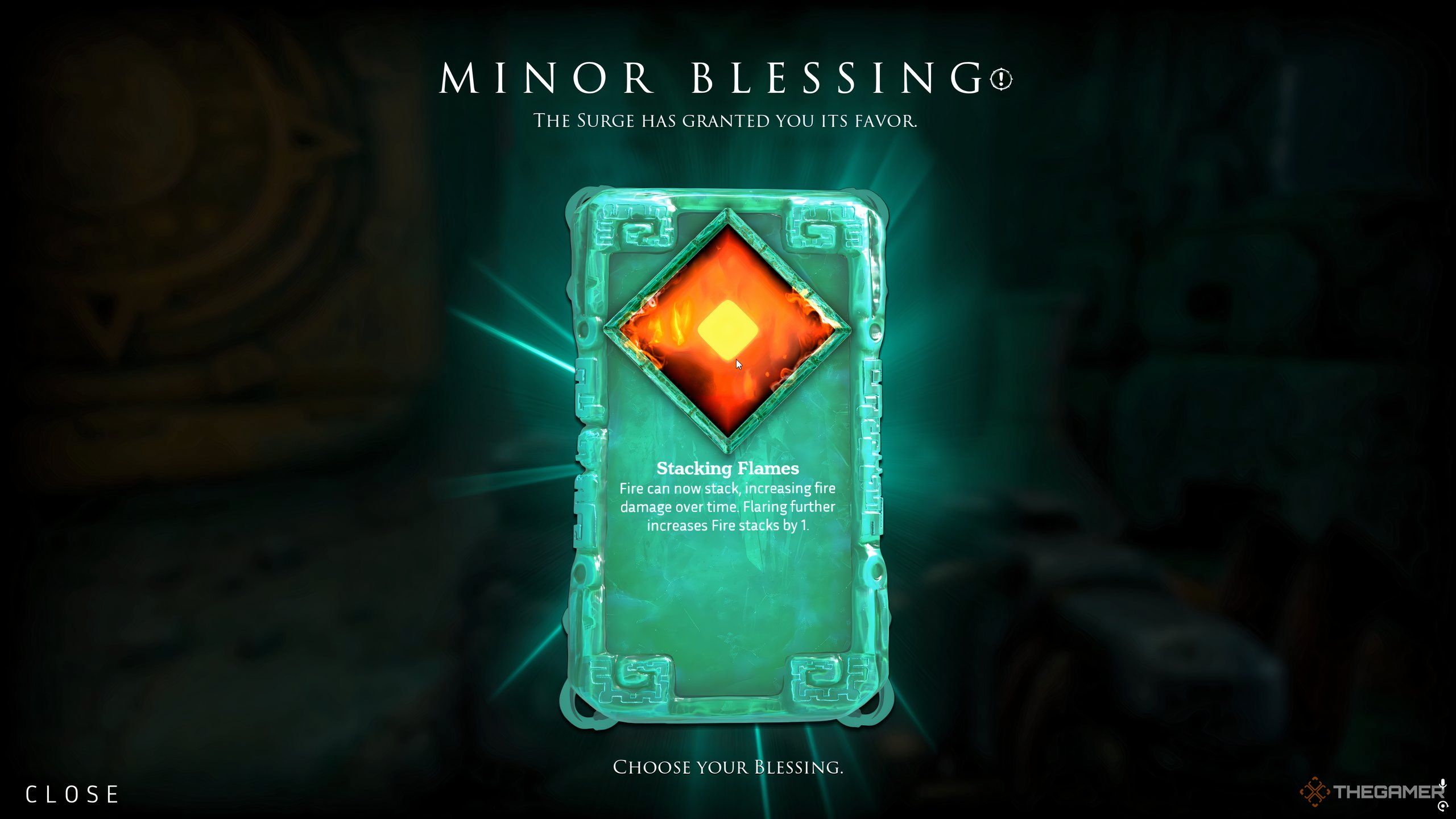 A minor blessing UI screen in Abyssus.