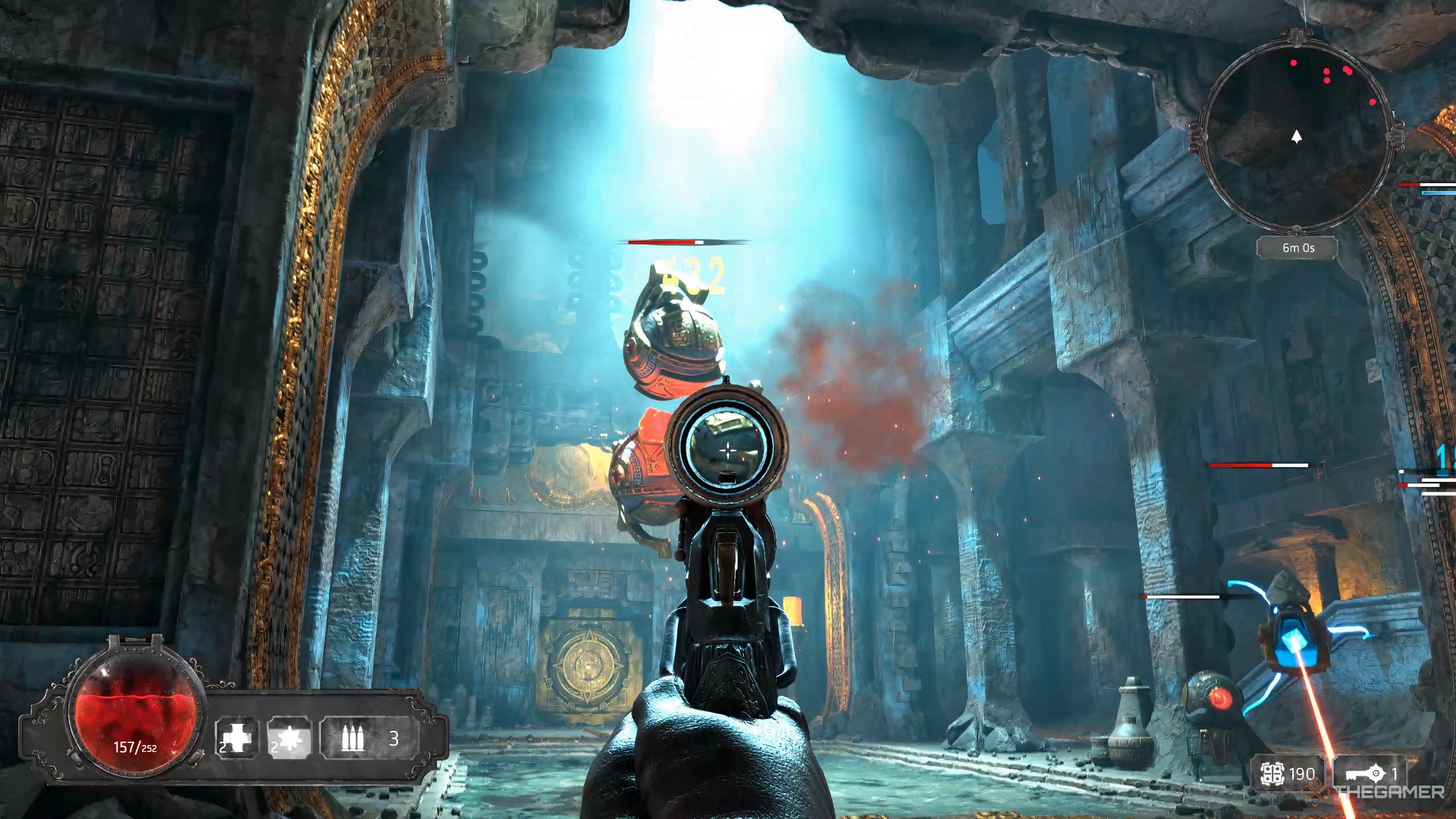A scoped shot on the Brine Revolver in Abyssus.