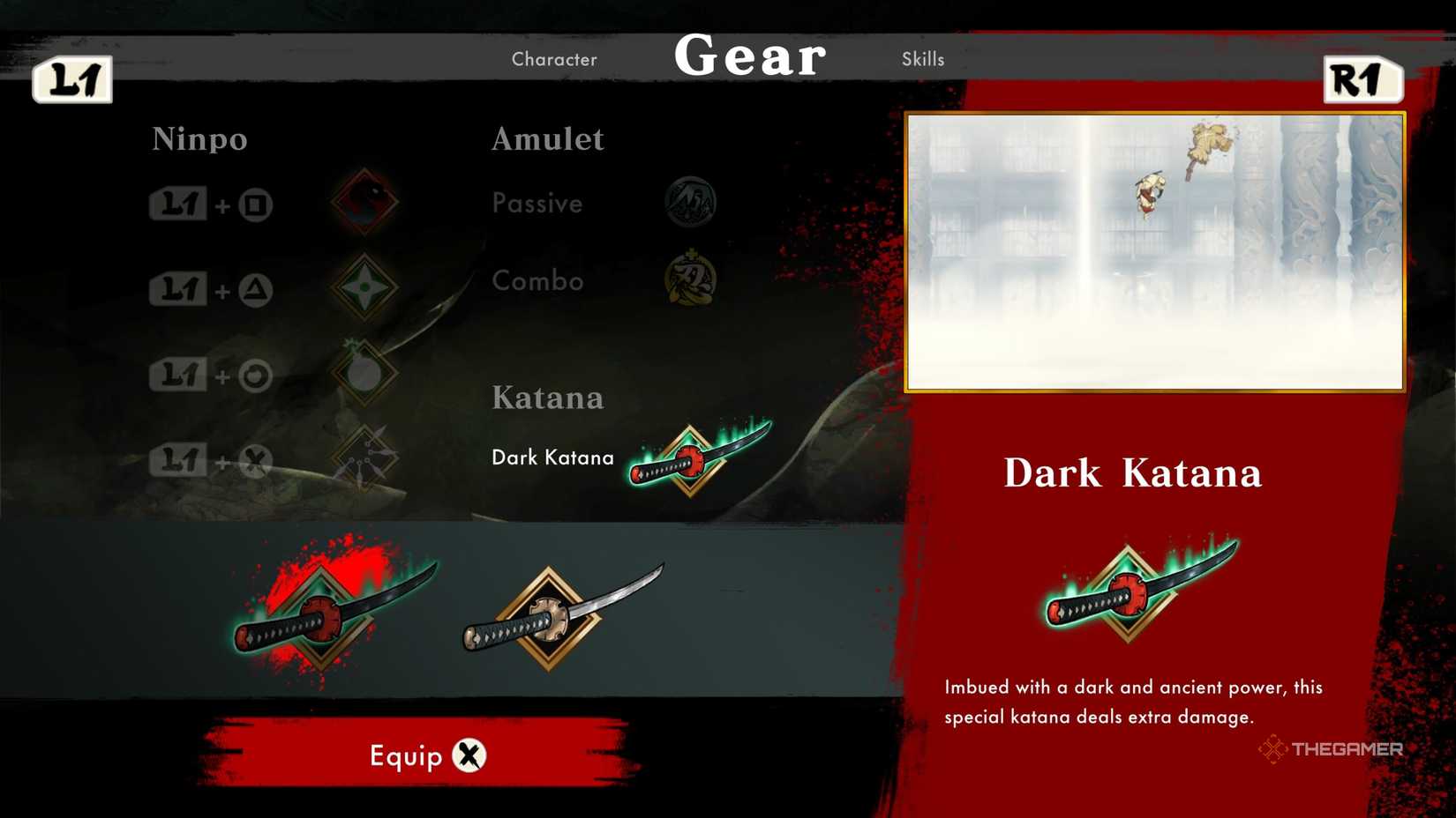The Dark Katana in Shinobi: Art of Vengeance.