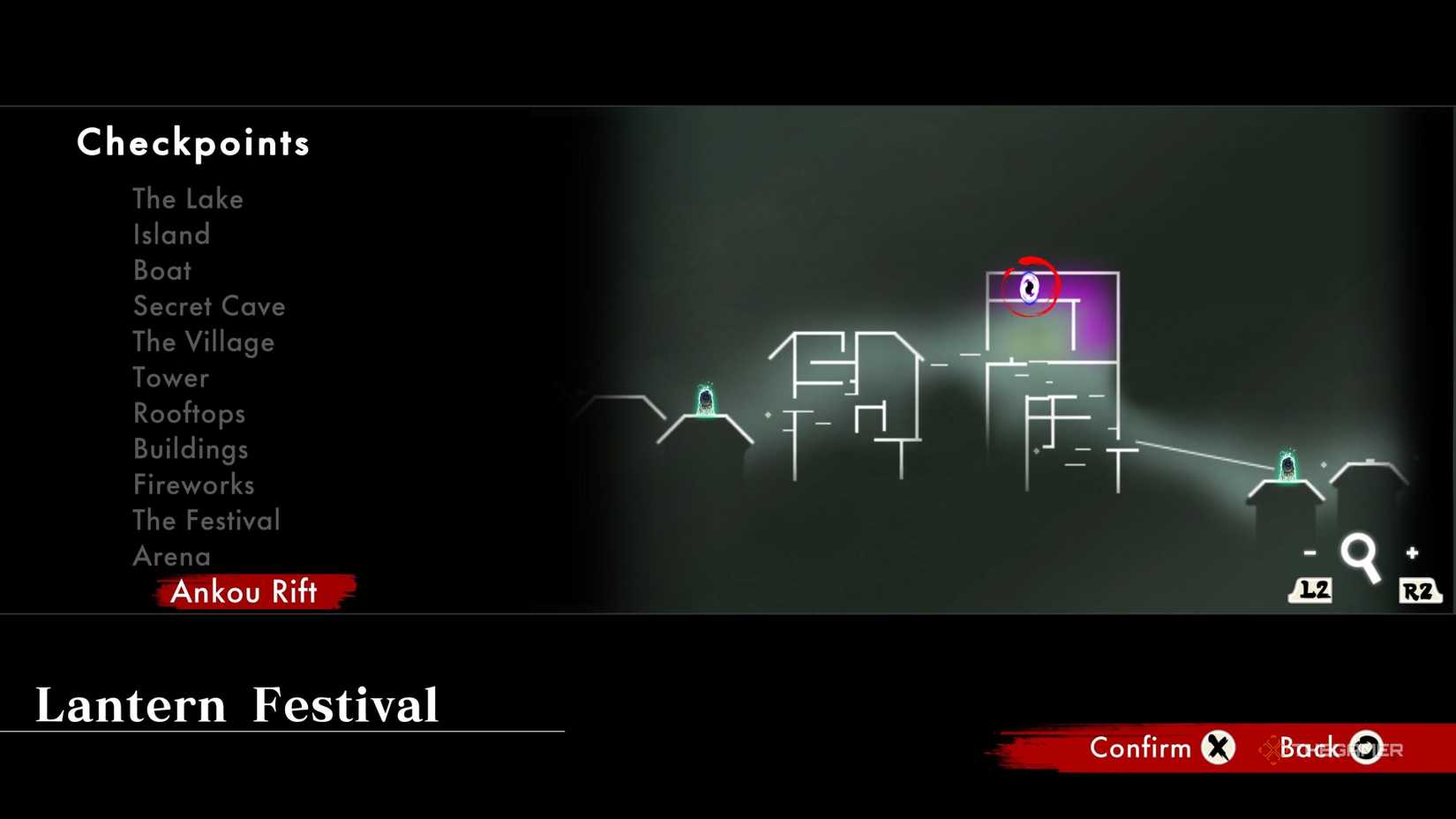 The location of the Lantern Festival Ankou Rift in Shinobi: Art of Vengeance.