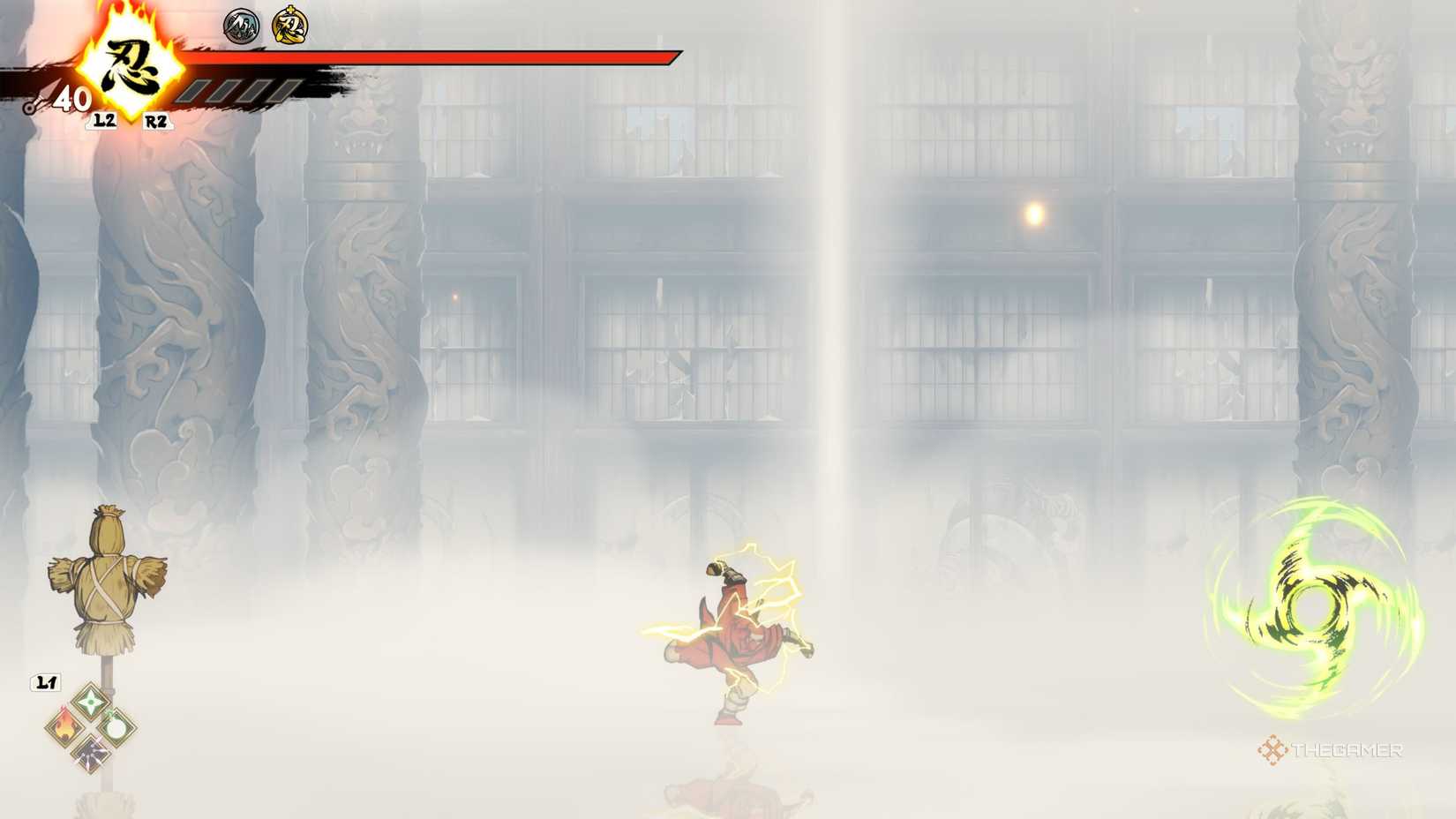 Joe using the Shuriken Ninpo in Shinobi: Art of Vengeance.