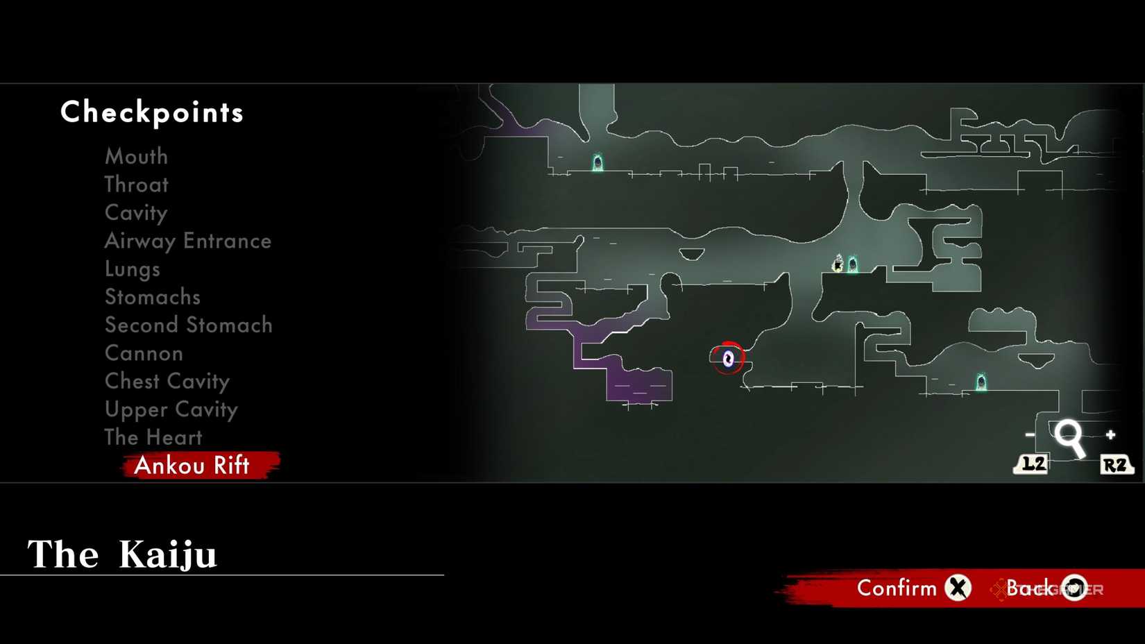 The location of the Kaiju Ankou Rift in Shinobi: Art of Vengeance.