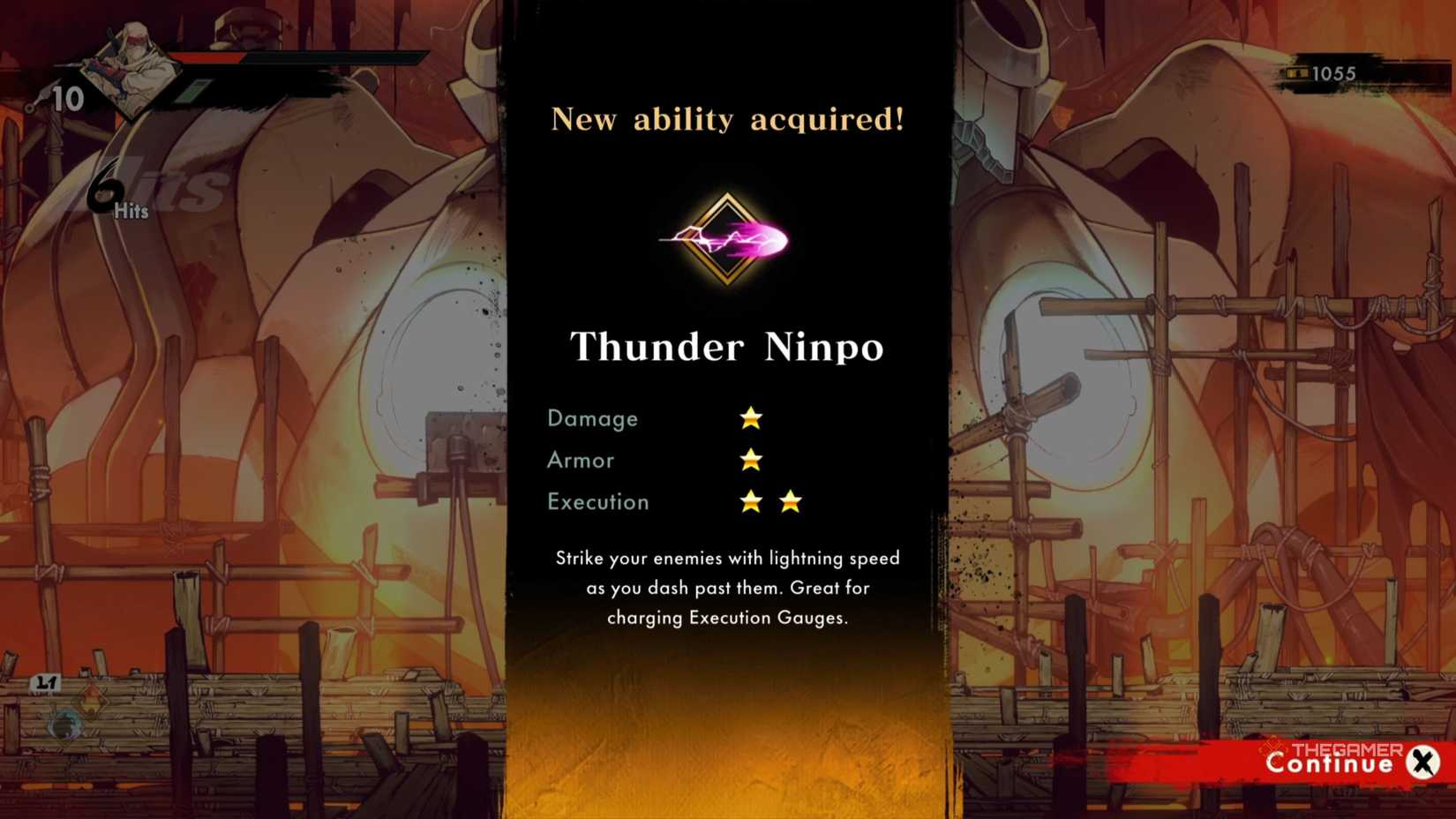 The location of the Thunder Ninpo in Shinobi: Art of Vengeance.