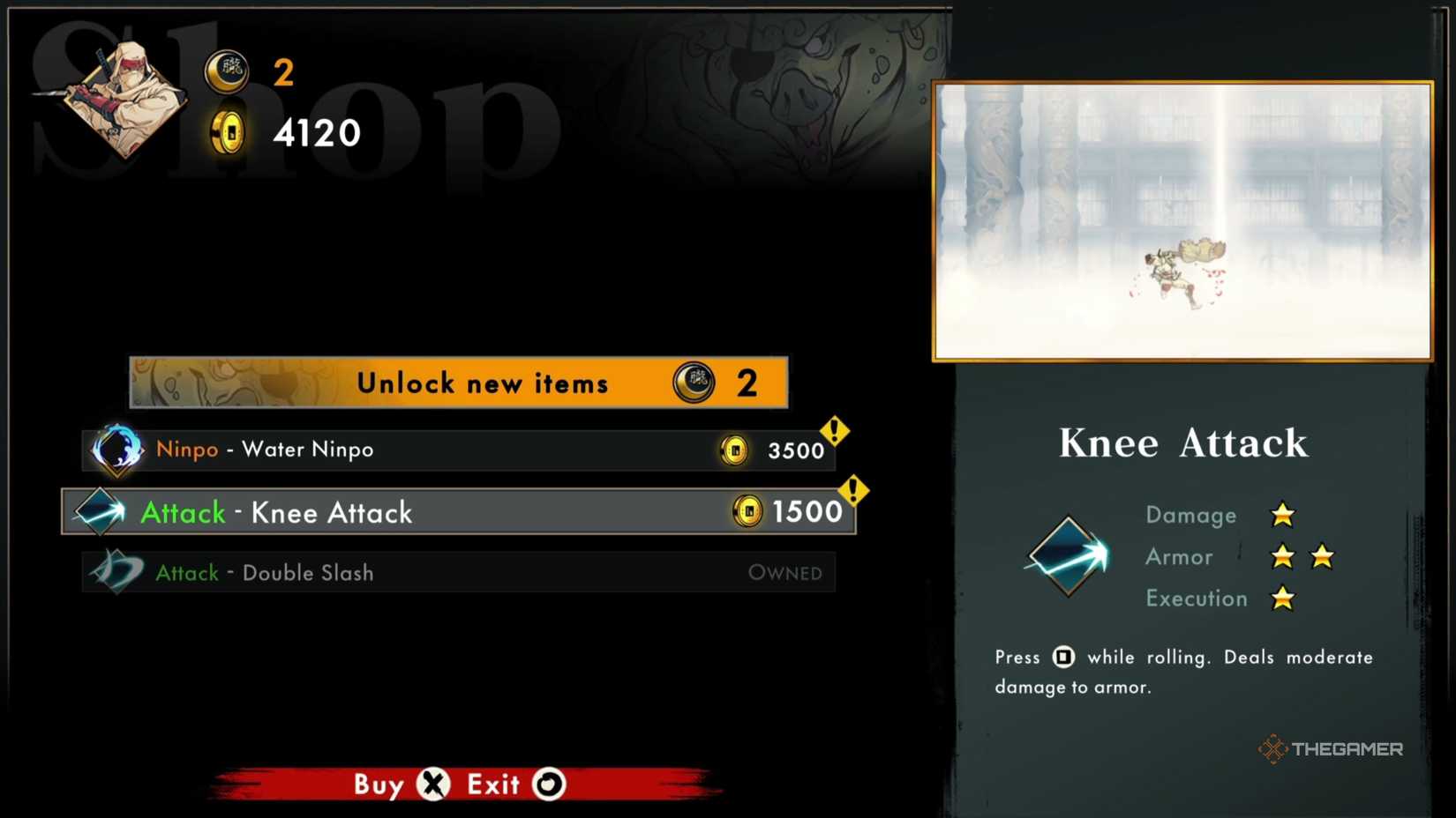 The location of the Water Ninpo in Shinobi: Art of Vengeance.