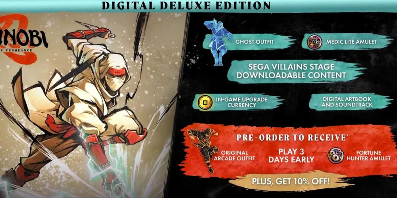 Shinobi's Classic Arcade outfit as a pre-order bonus in Art of Vengeance.