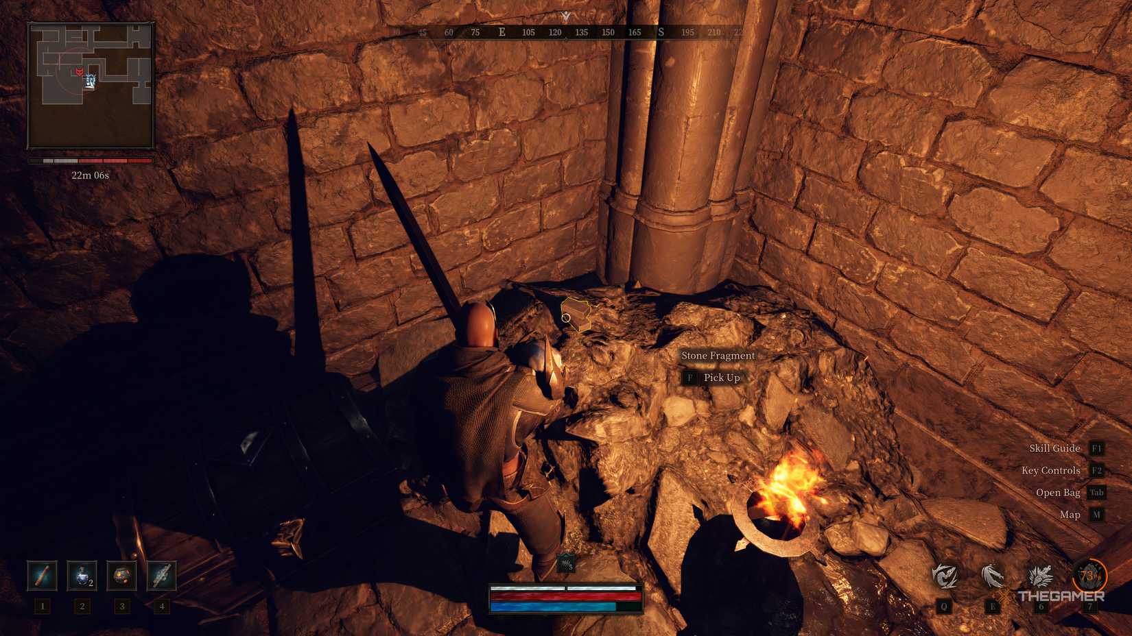 Stone Fragment crafting material found among rubble.