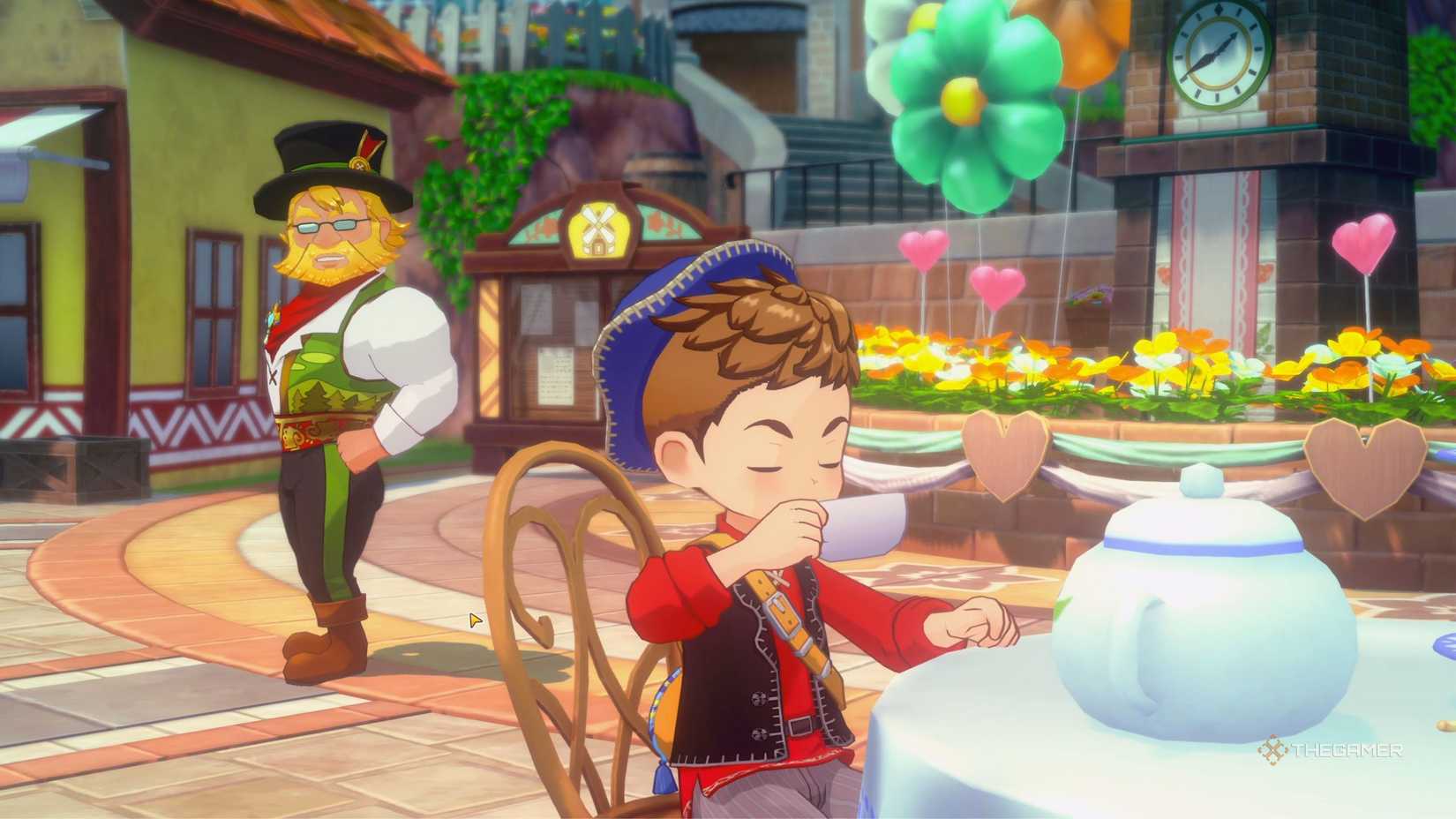 Story Of Seasons Grand Bazaar celebrating Tea Party.