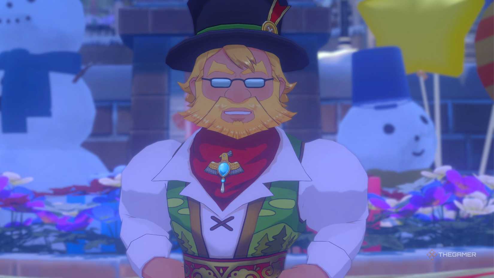 Story Of Seasons Grand Bazaar mayor on new year's eve.