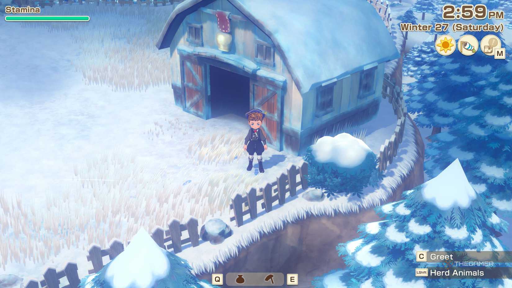 Story Of Seasons Grand Bazaar second barn on the farm.