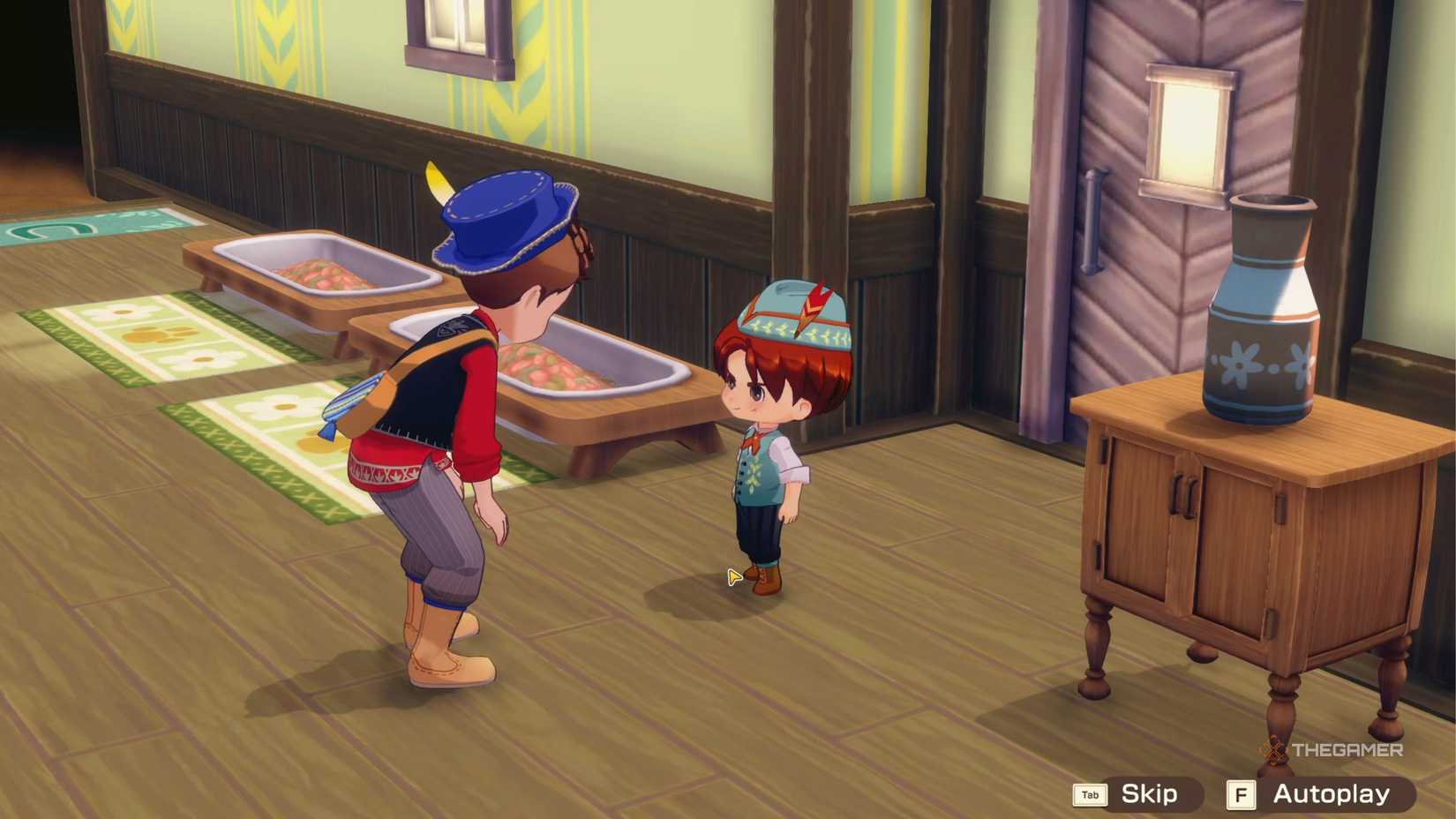 Story Of Seasons Grand Bazaar taking part in pumpkin festival.