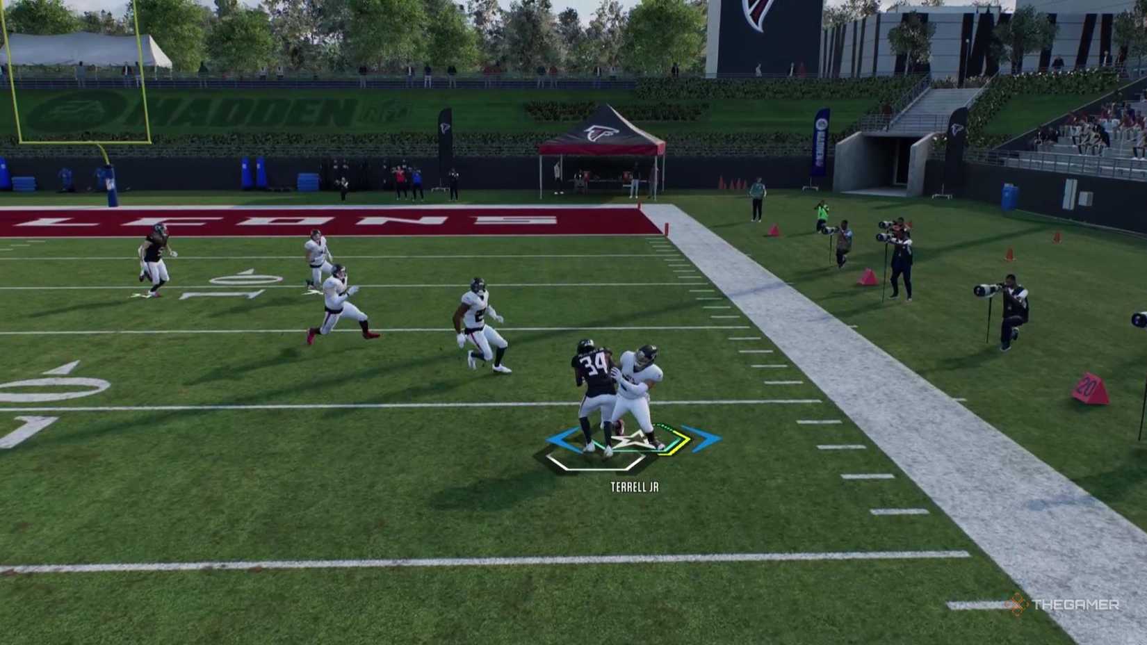 Tackling a player in Madden NFL 26.