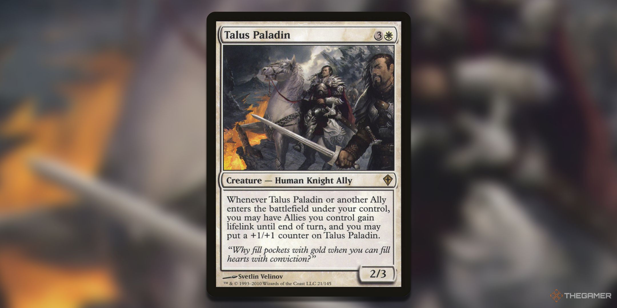 The Talus Paladin card, from Magic: The Gathering's Worldwake set.