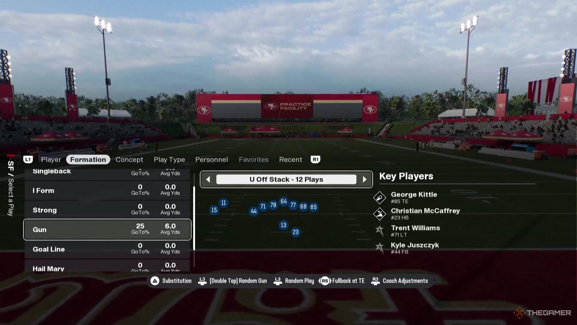 The 49ers playbook in Madden NFL 26.