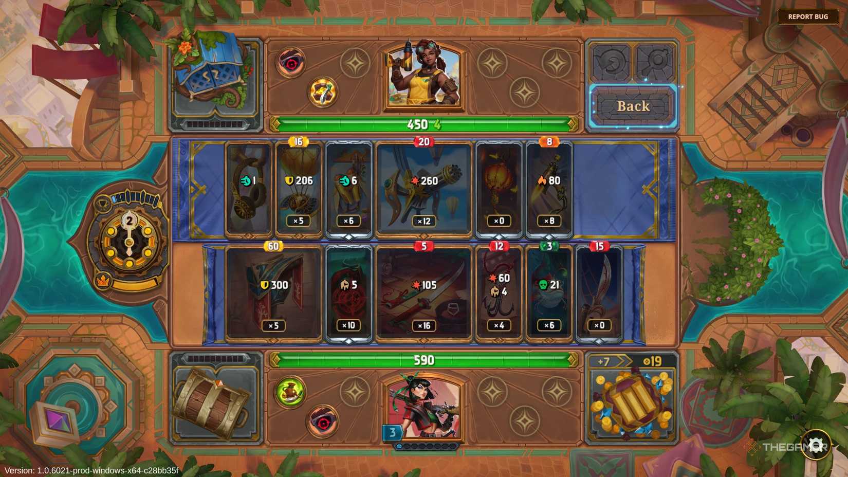 The recap screen of a match between Vanessa and Stelle in an early run in The Bazaar.