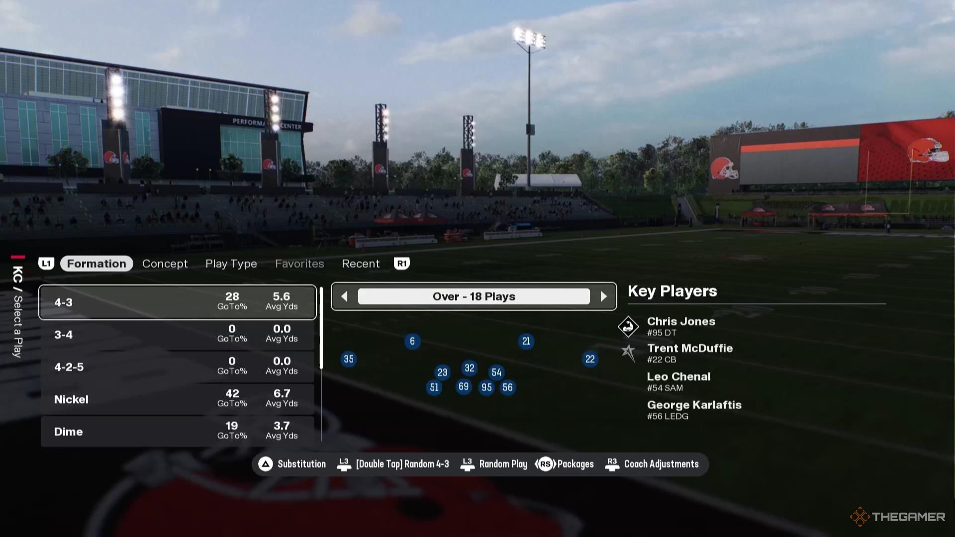 The Chiefs playbook in Madden NFL 26.