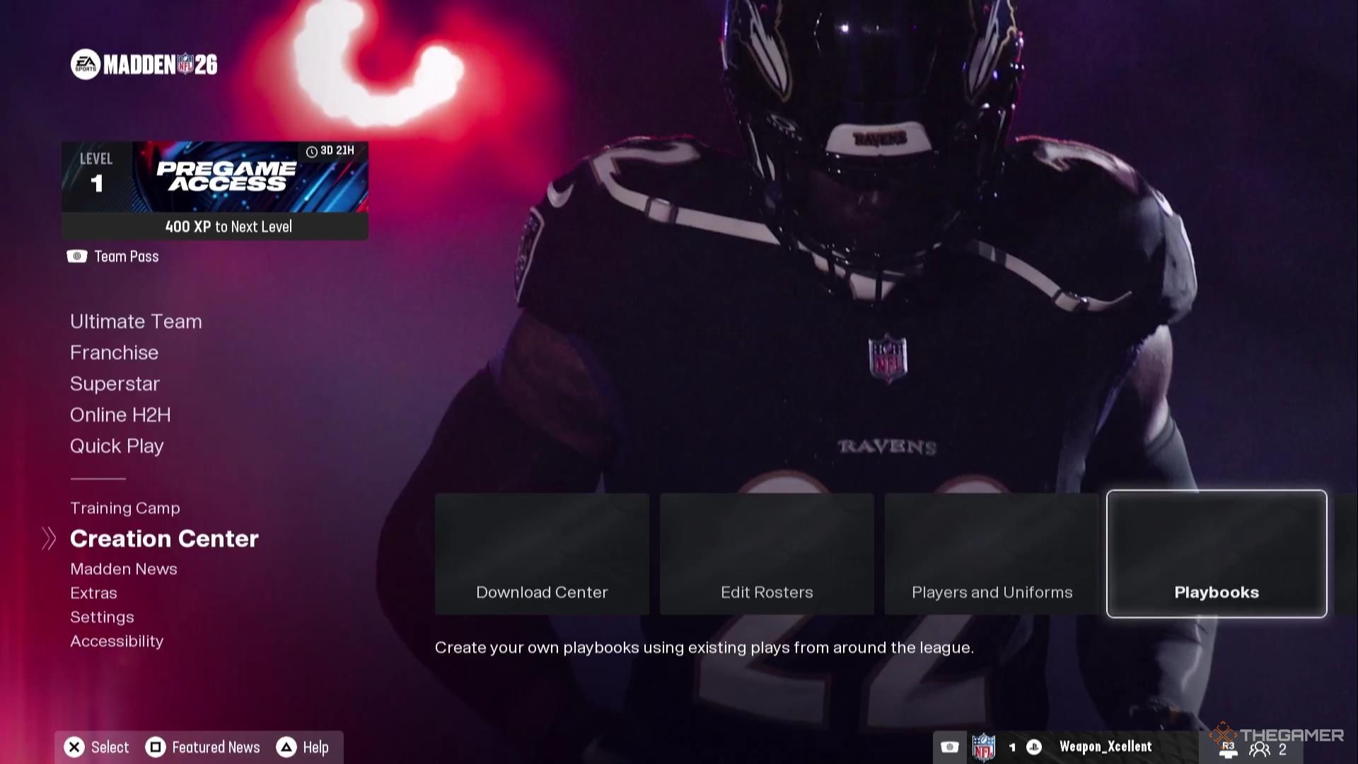 The Creation Center in Madden NFL 26.