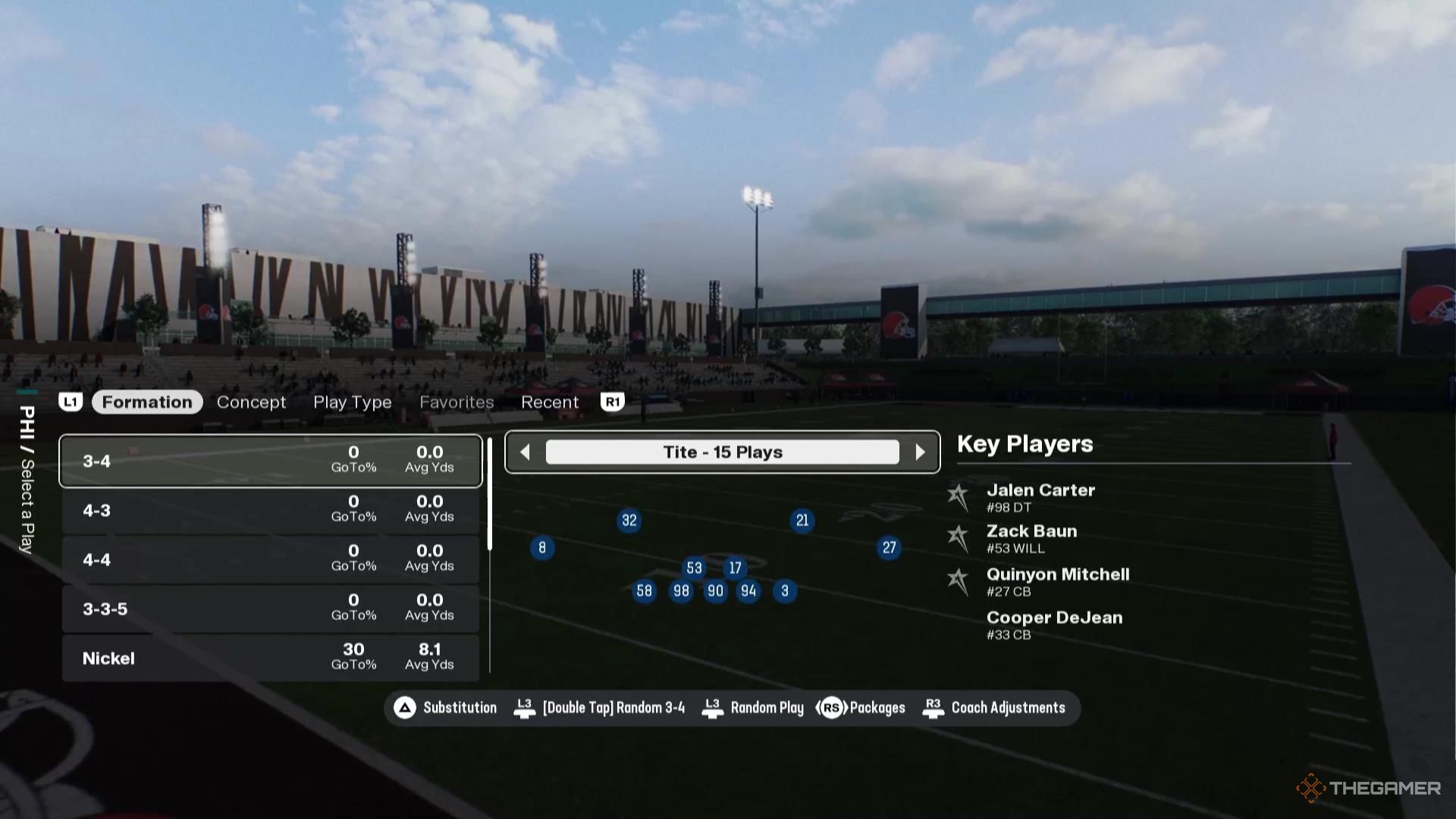 The Eagles defensive playbook in Madden NFL 26.