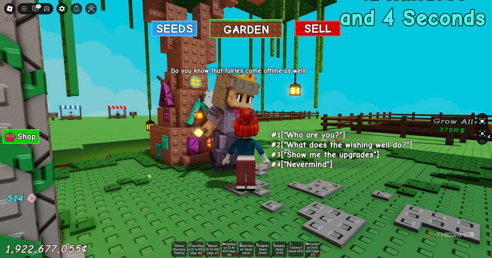 The Fairy Godmother in Roblox Grow a Garden.