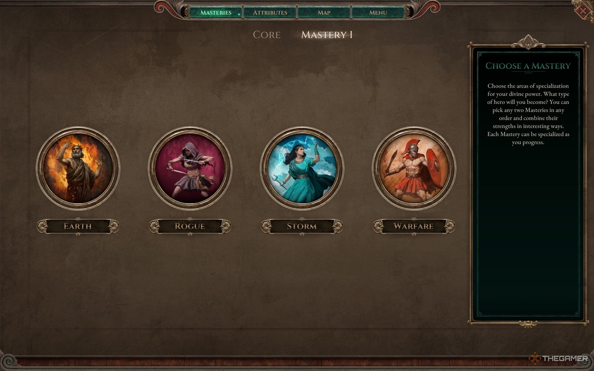 The four mastery classes in the August 2025 early access of Titan Quest 2.-1