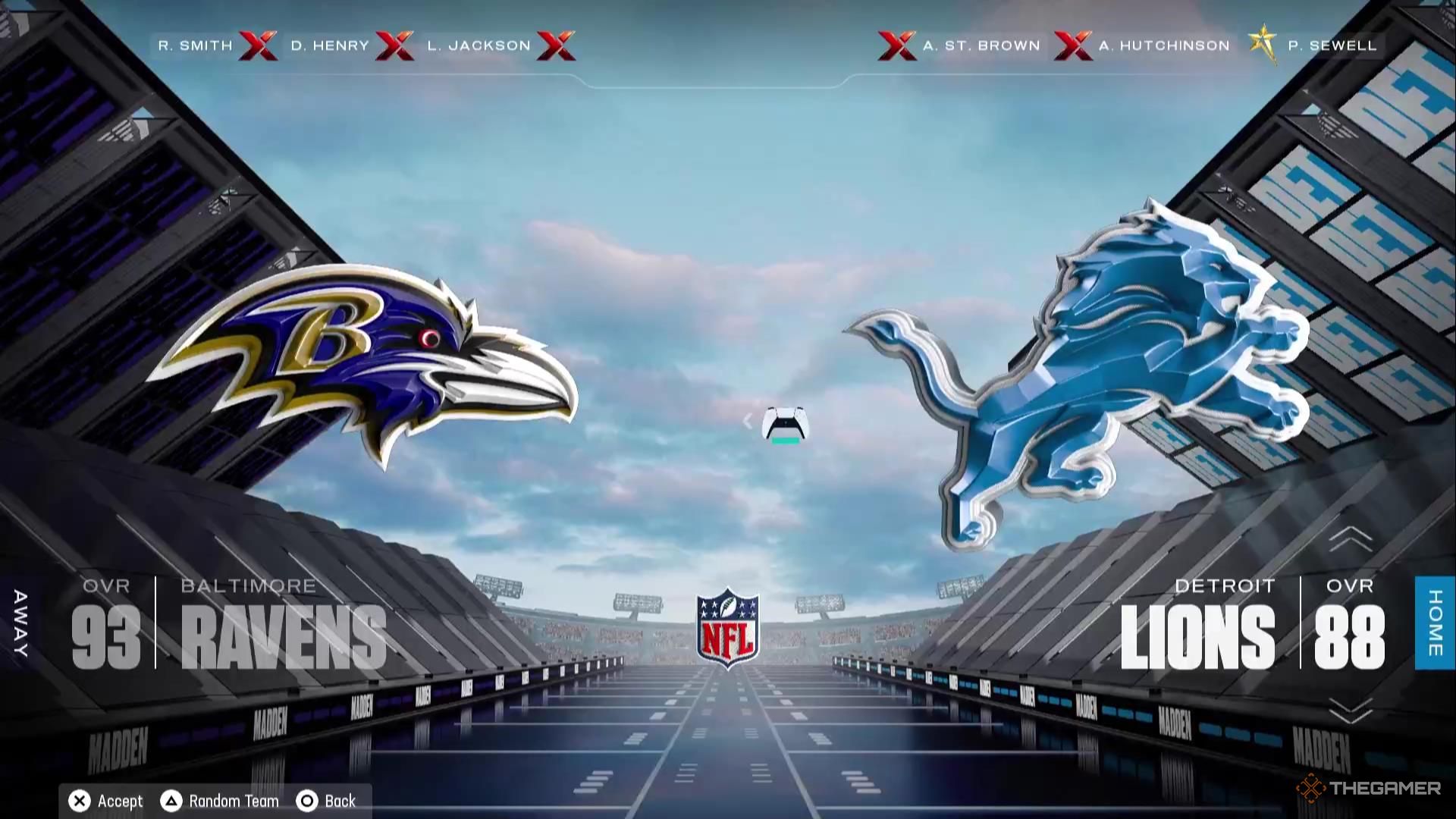 The Lions in Madden NFL 26.