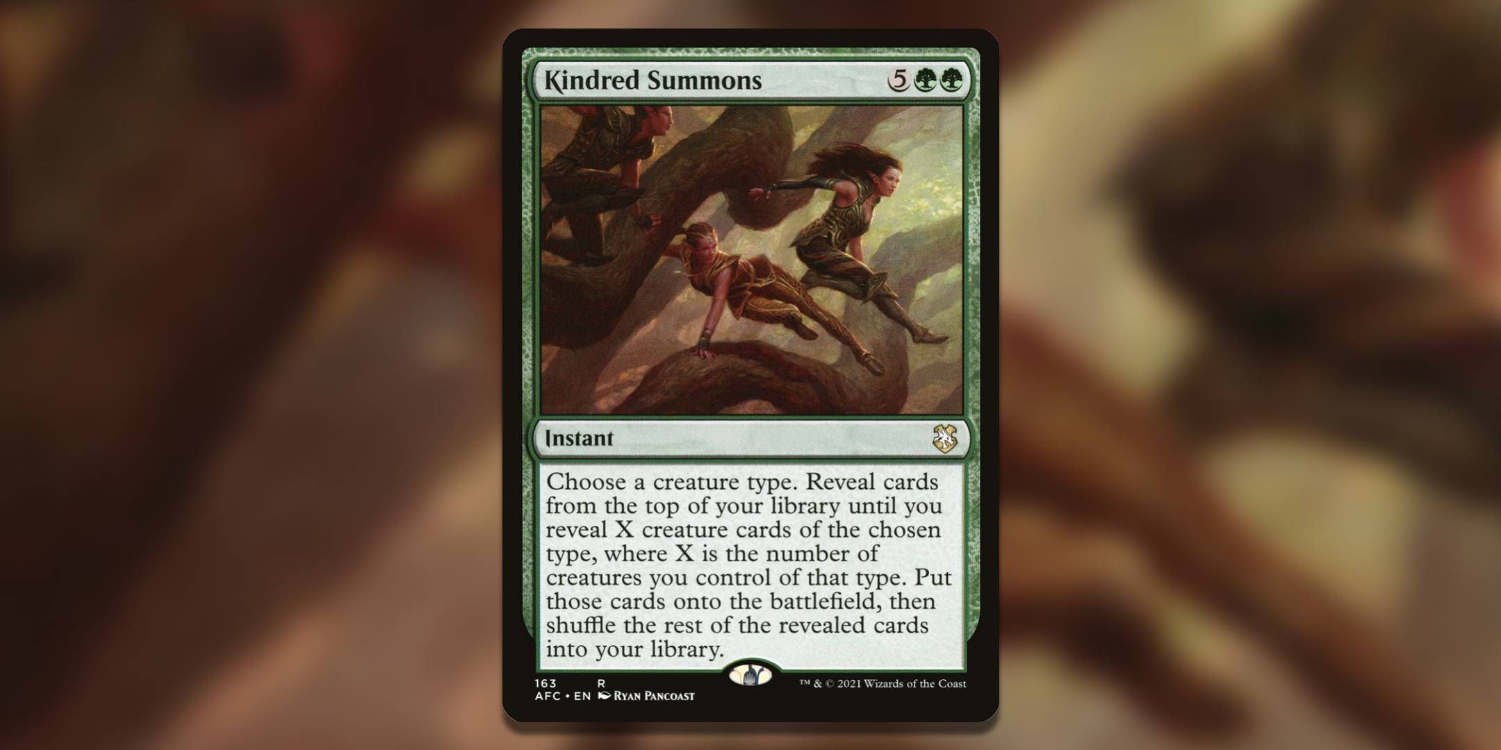 The Magic The Gathering card Kindred Summons by Ryan Pancoast.