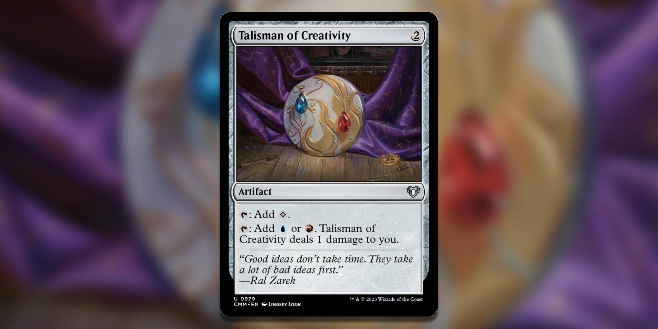 The Magic The Gathering card Talisman of Creativity by Lindsey Look.