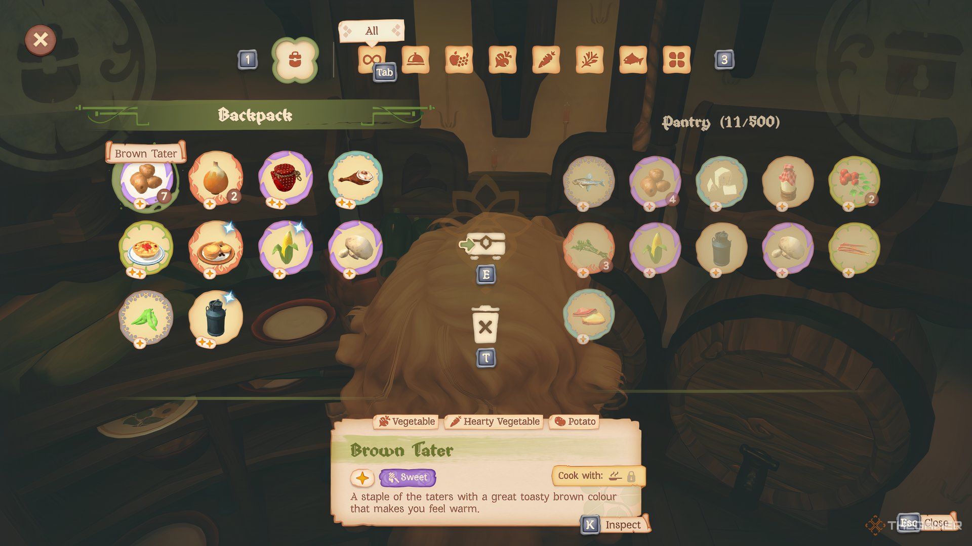 The pantry menu is shown in Tales of the Shire.