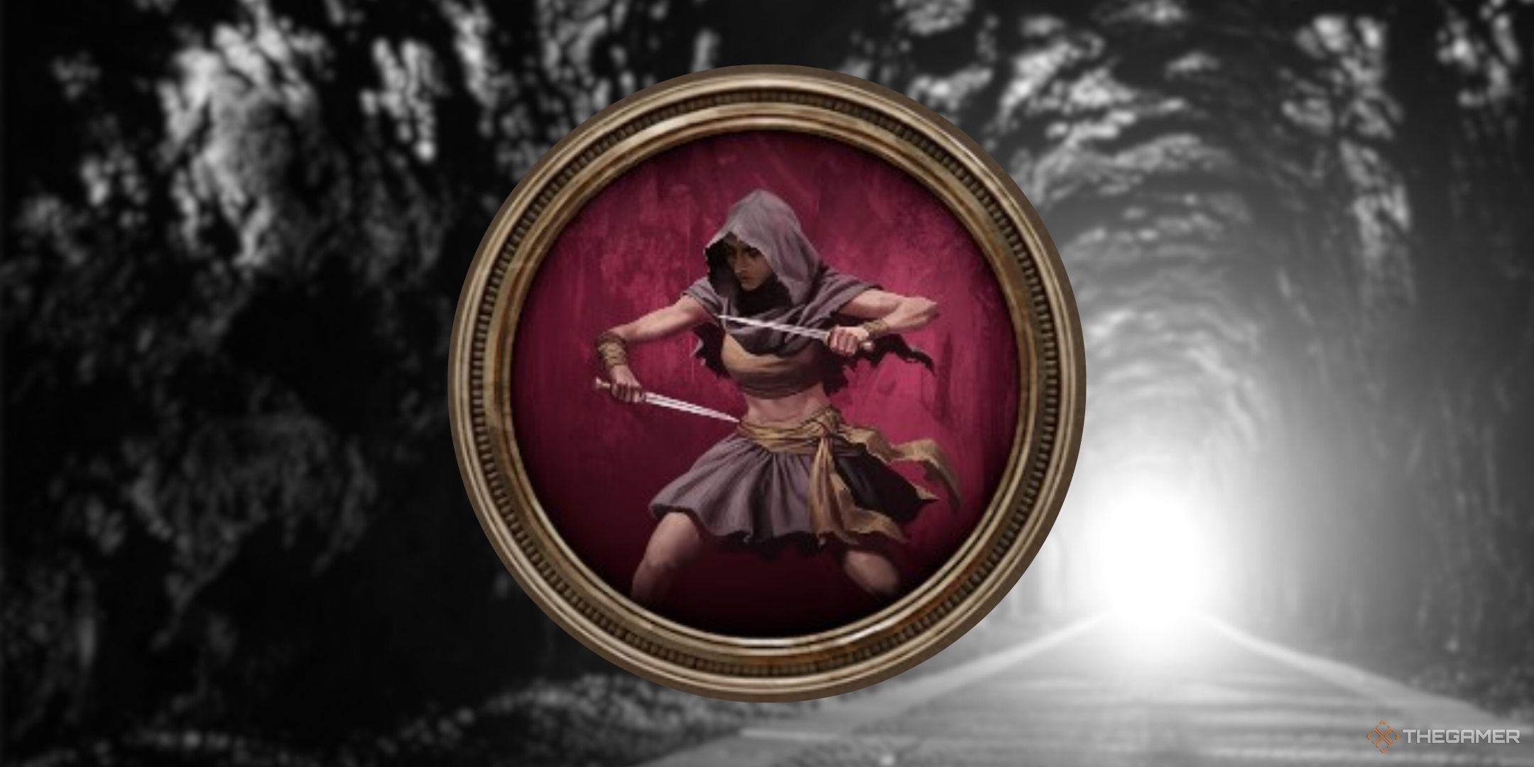 The Rogue symbol in a dark cave in Titan Quest 2.