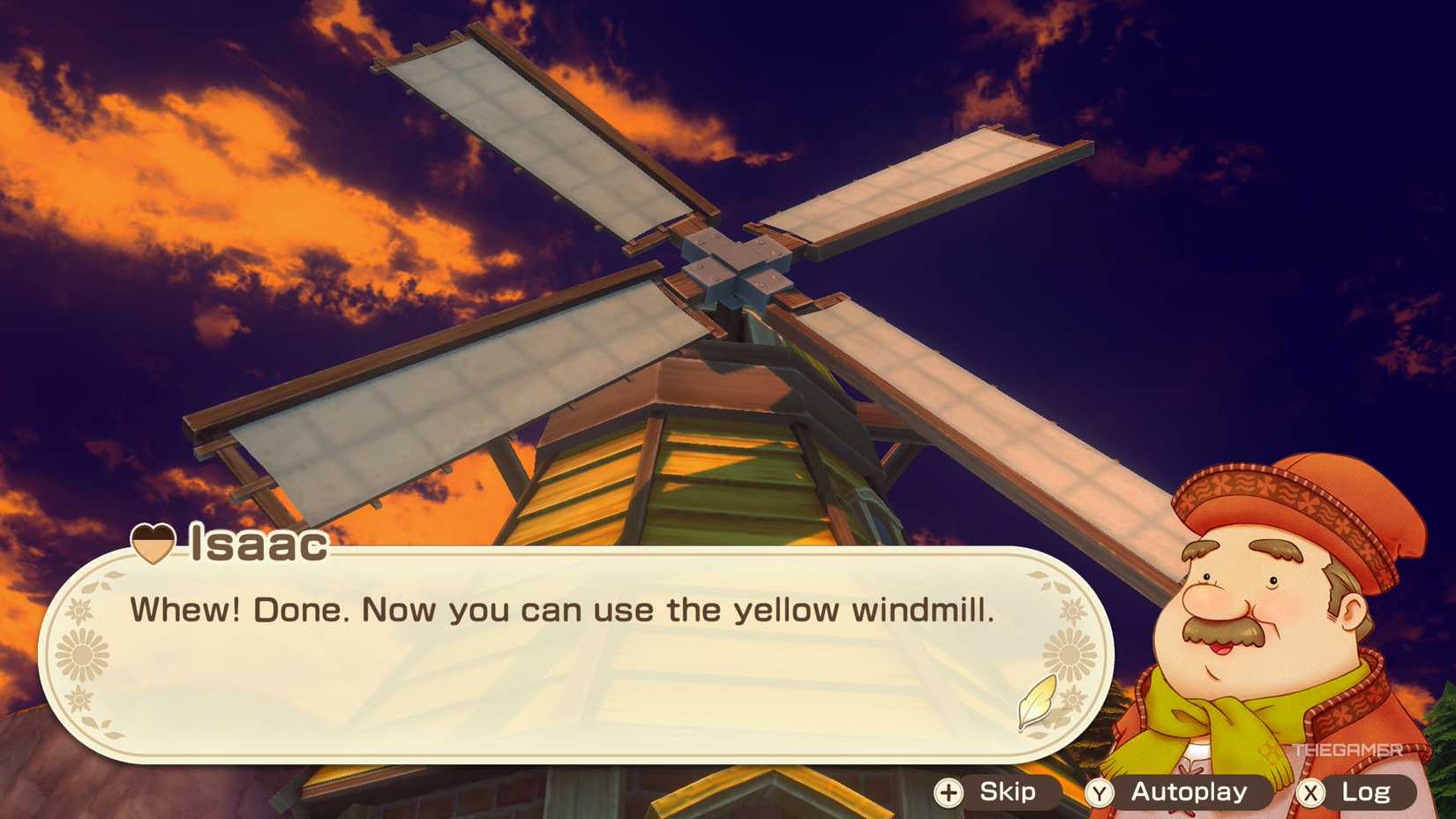 The yellow windmill in Story of Seasons Grand Bazaar.
