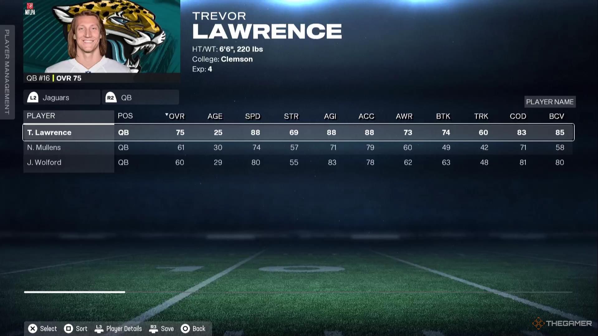 Trevor Lawrence in Madden NFL 26.