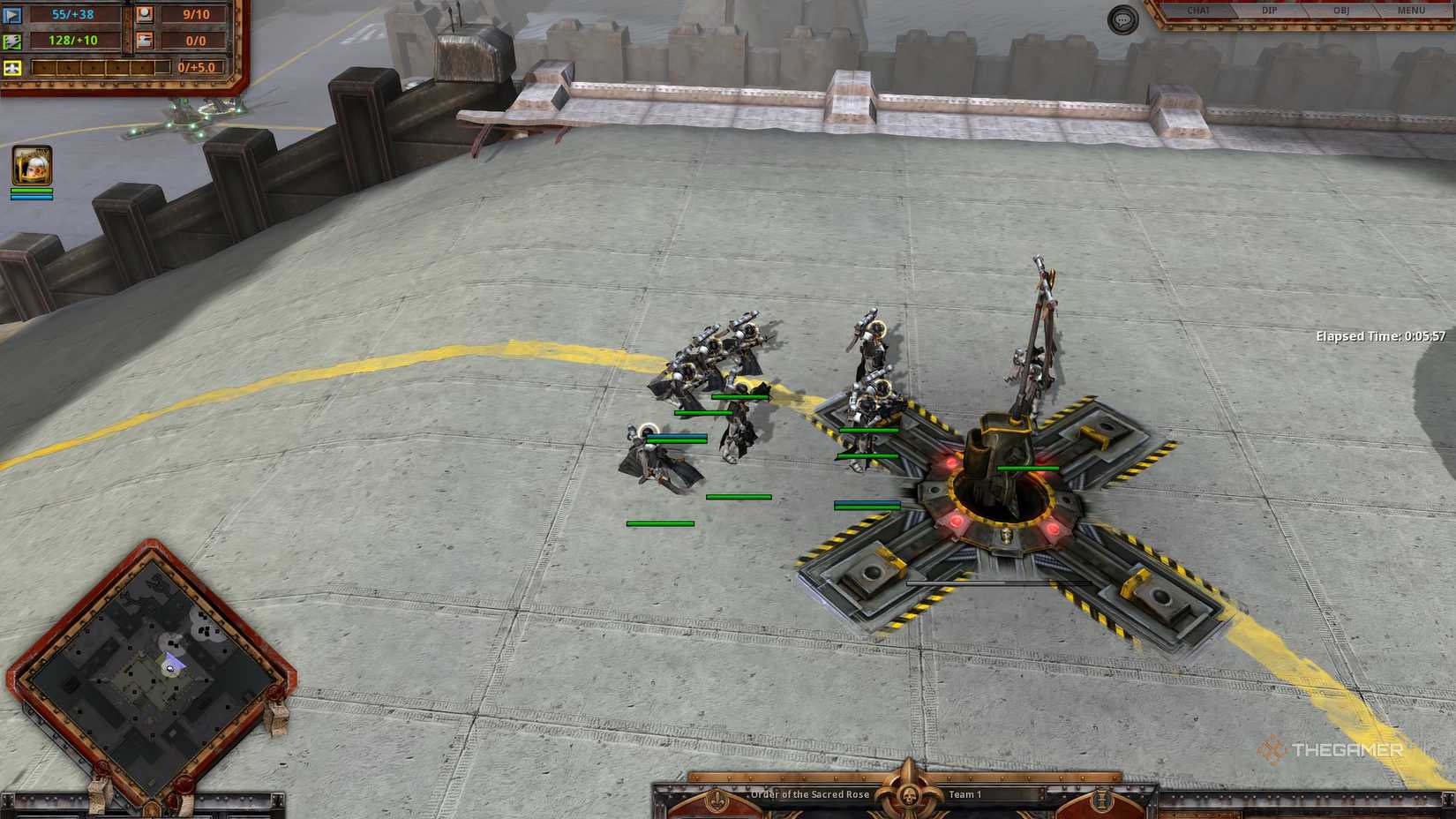 The Seraphin Squad in Warhammer 40K: Dawn of War - Definitive Edition taking a control point 